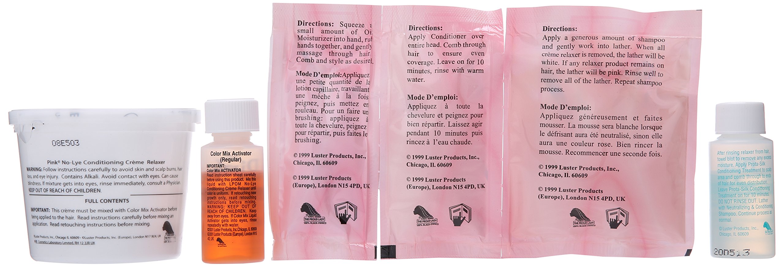 Pink Luster's Conditioning No Lye Relaxer Kit Regular 1 Application - Thumbnail 2