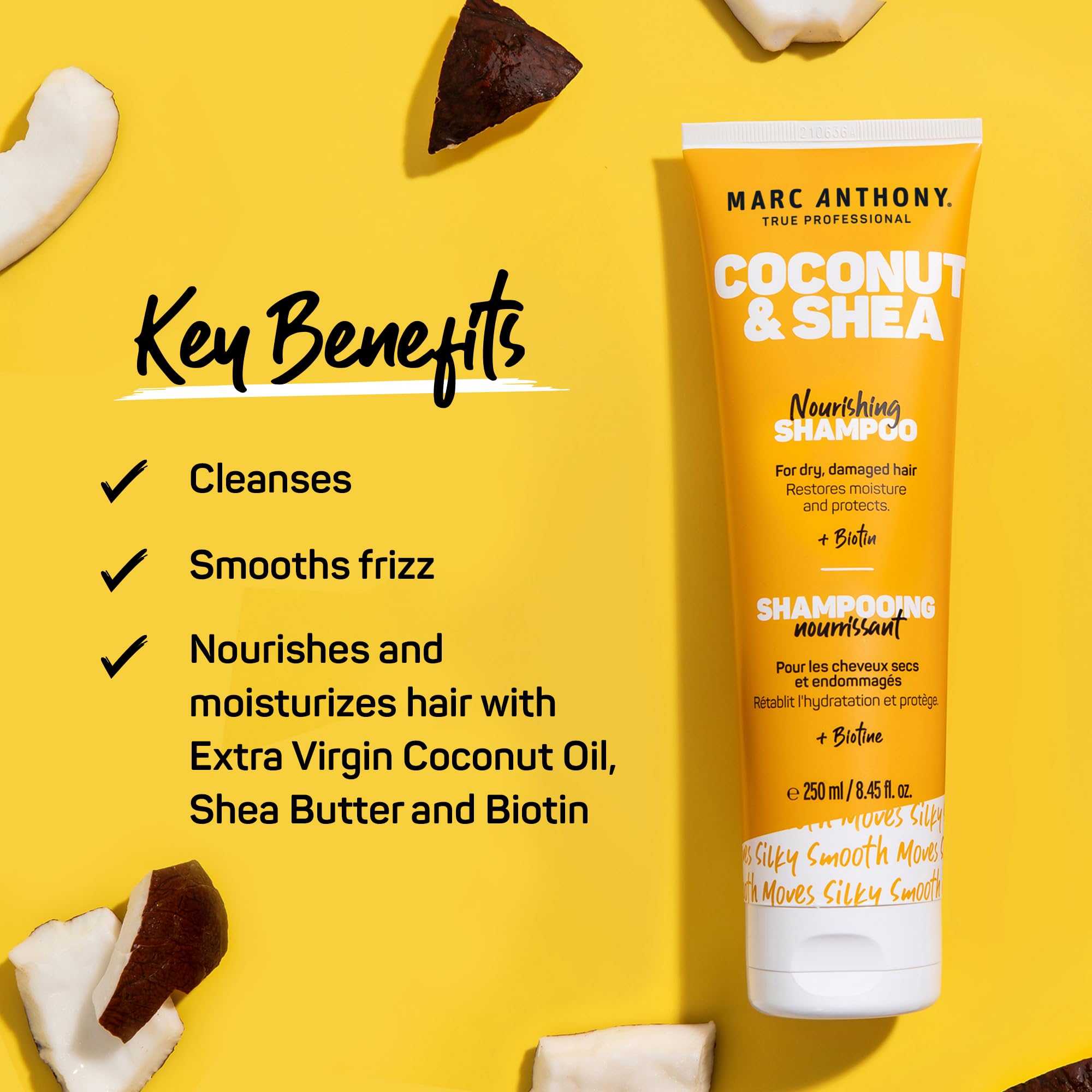 Marc Anthony Oil Shea Butter Hydrating Shampoo Ounces Coconut 8.4 Fl Oz