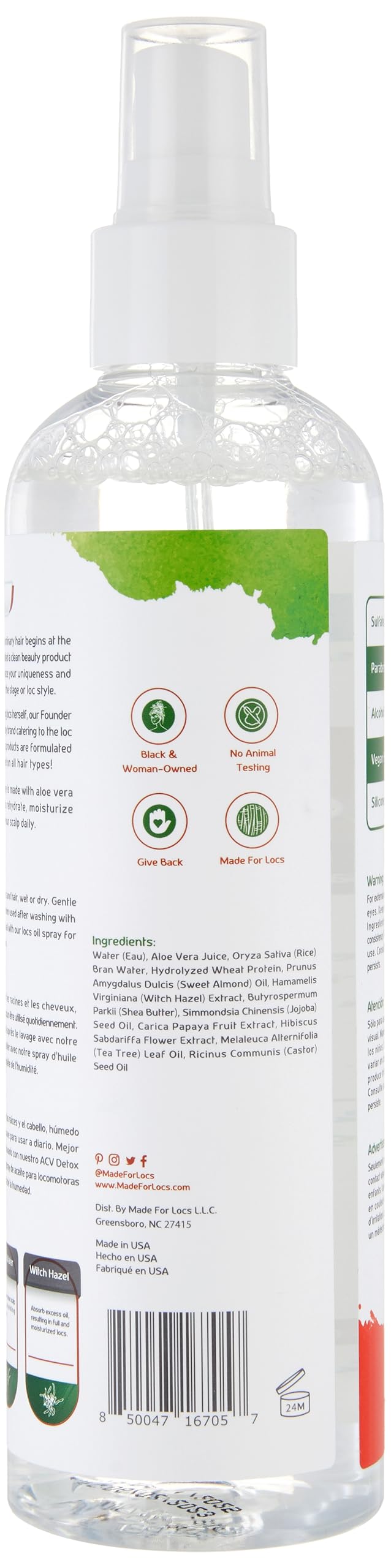 Made for Locs Vegan Aloe Refresher | Hydrating Moisturizer for Locs Dreadlocks - Thumbnail 3