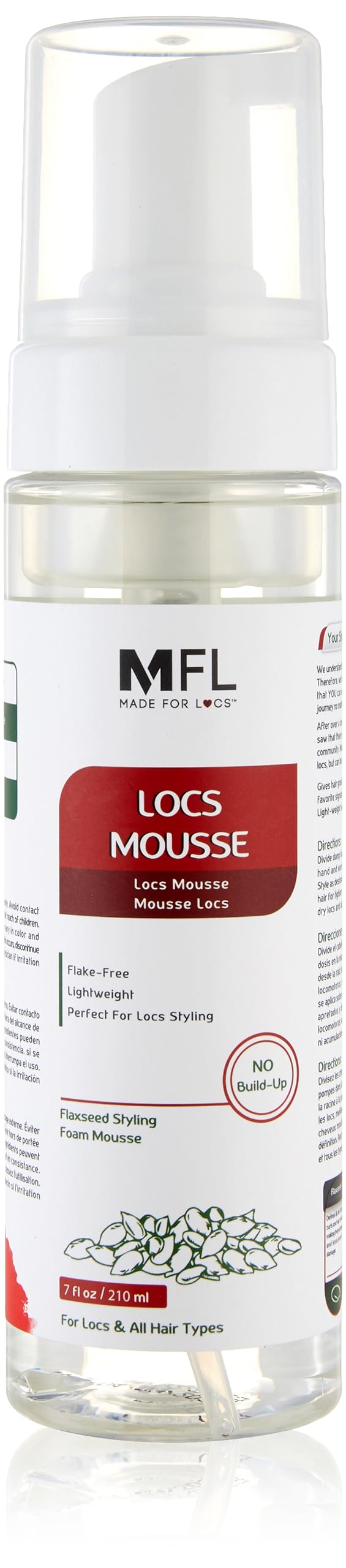 Locs Styling Flaxseed Mousse | Build Up Free With No White Flakes Non Sticky |