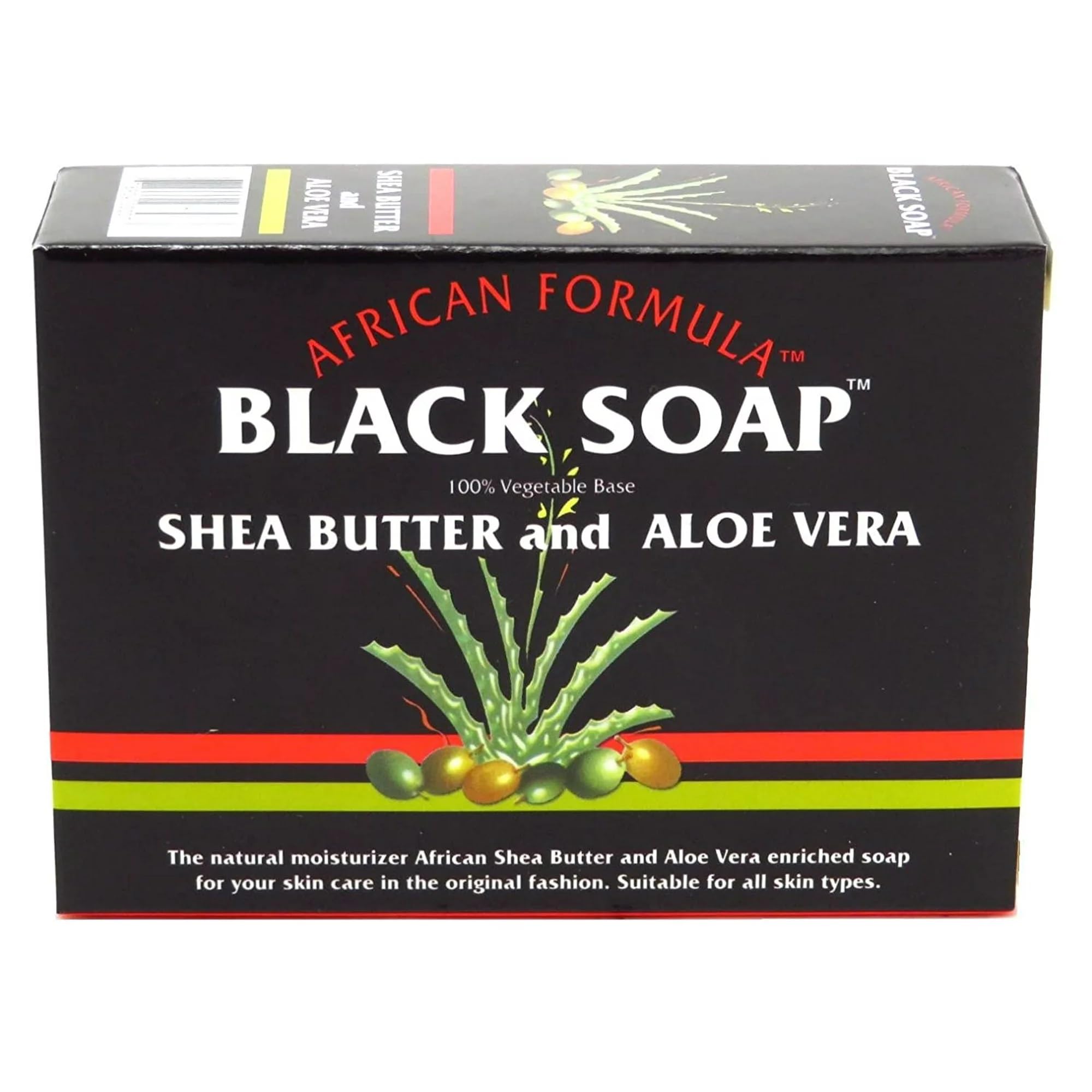 Madina African Black Soap Shea Butter and Aloe Vera 3.5 oz