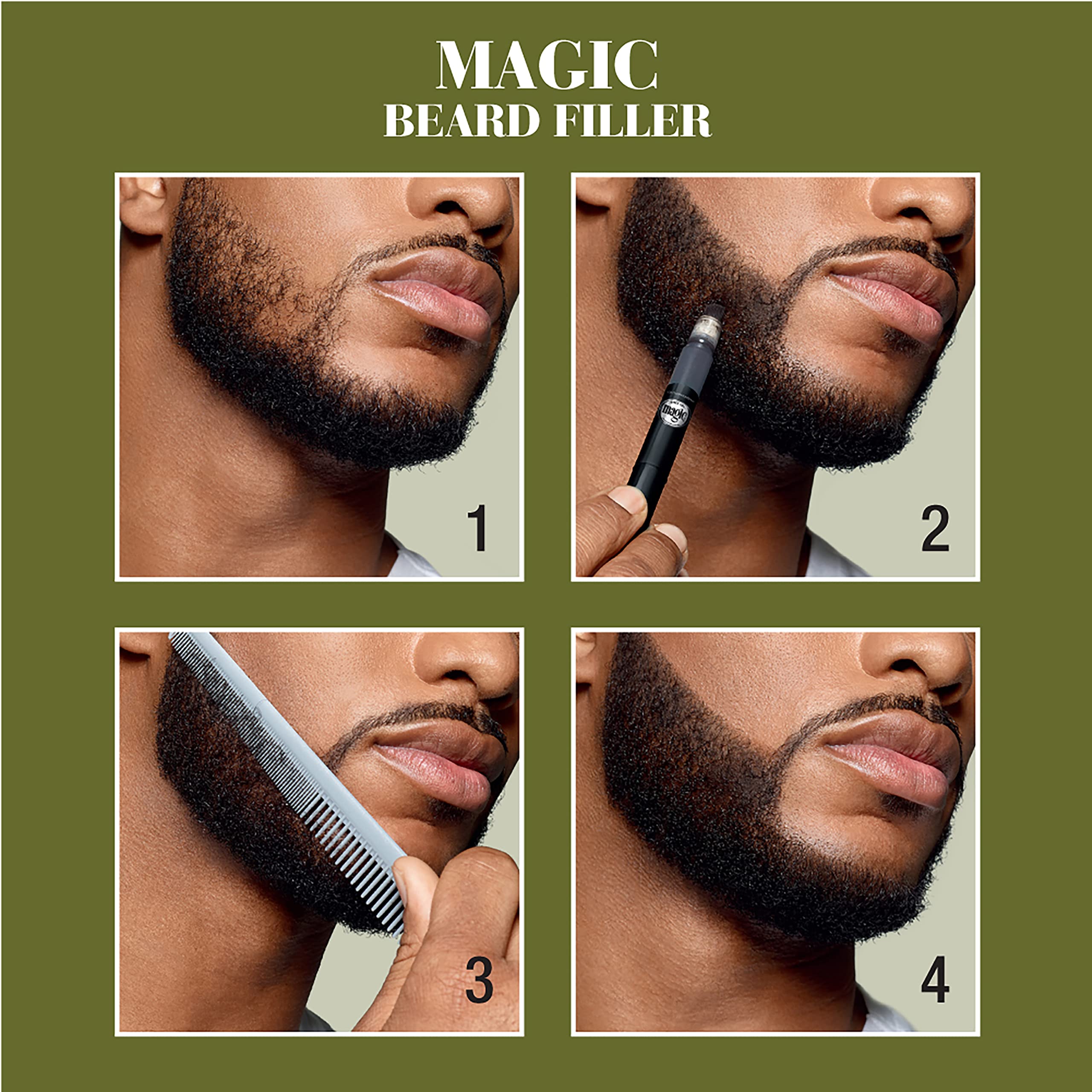 Softsheen Carson Magic Grooming Beard Filler Pencil Brush Waterproof Fill In - Thumbnail 2