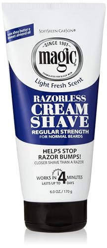 Magic Razorless Cream Shave Regular Strength Light Fresh Scent Tube 6 oz - Thumbnail 3