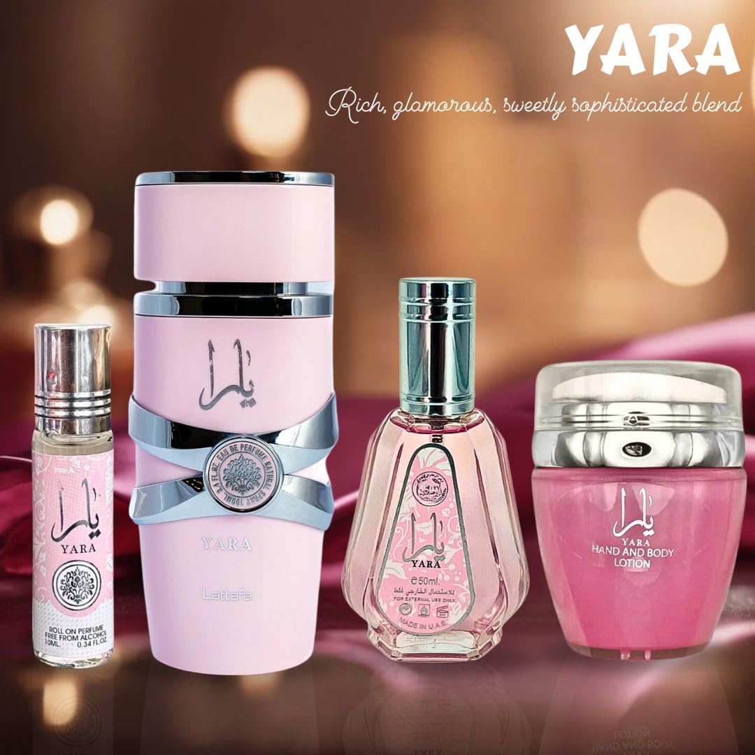 Lattafa Yara Hand Body Lotion Roll On Oil For Women EDP 100 ml - Thumbnail 3