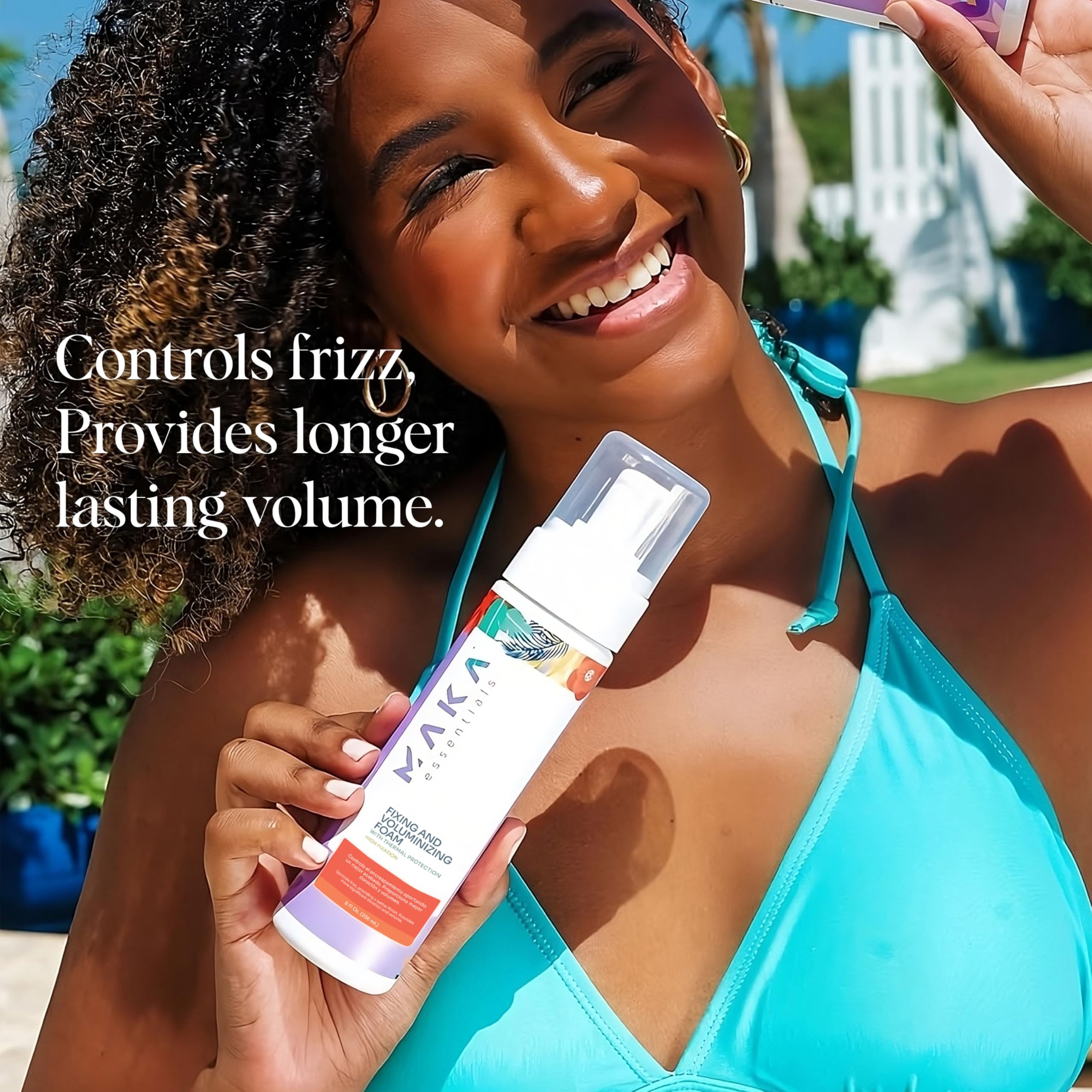 Maka Fixing Volumizing Hair Mousse Strong Hold Styling Foam for All Hair Types - Thumbnail 2