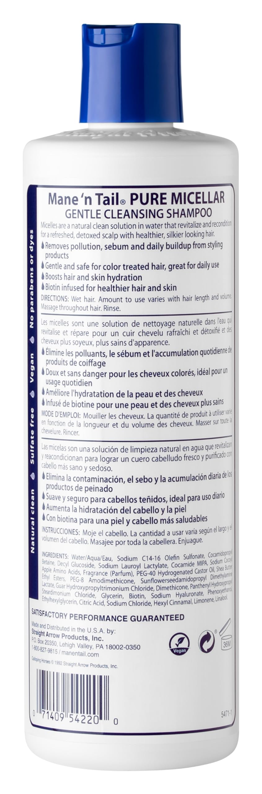 Mane 'n Tail Micellar Shampoo Biotin Infused Coconut Oil 11.2 Fl Oz 331 ml - Thumbnail 2