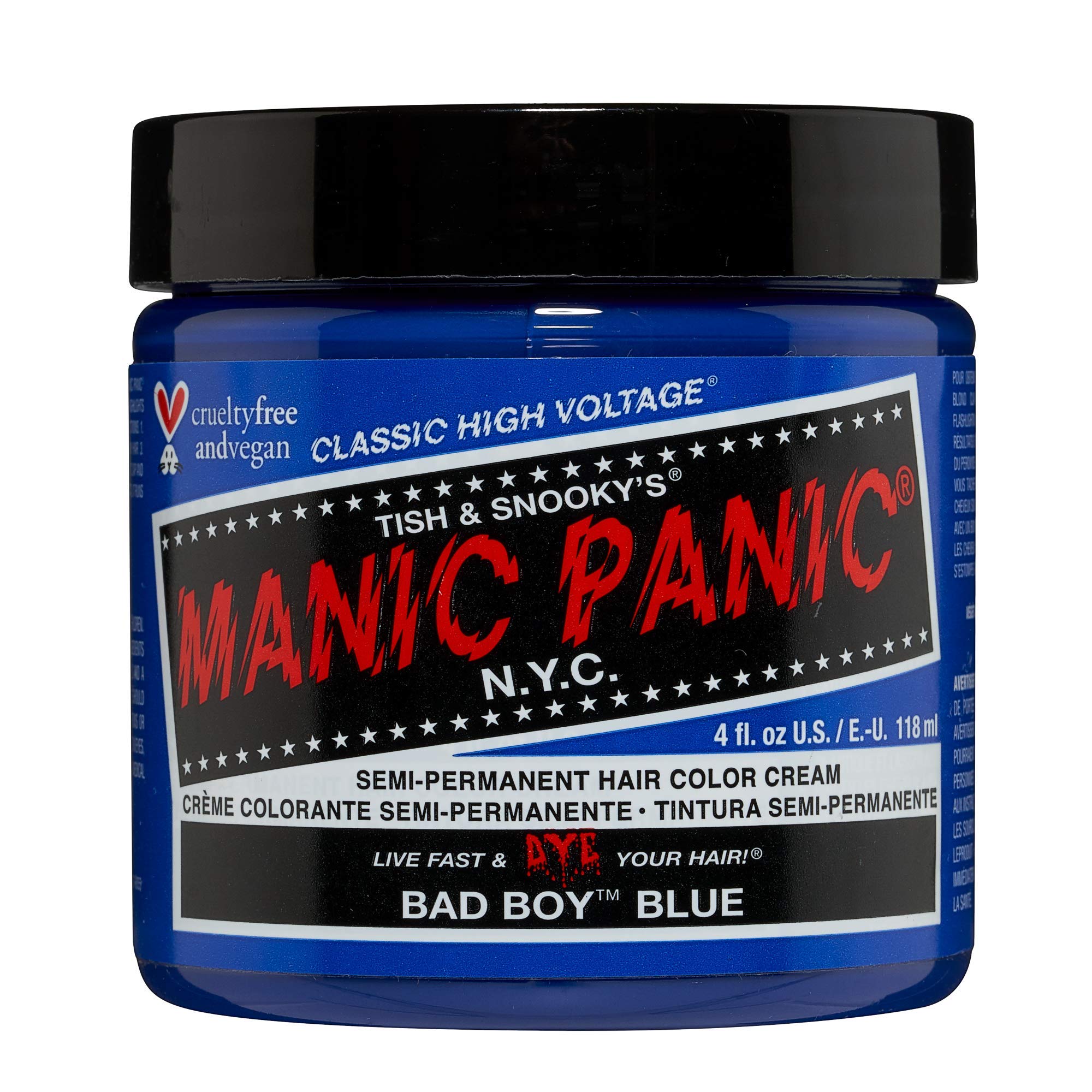 Manic Panic Classic Bad Boy Blue Semi Permanent Hair Color Denim Blue Hair Dye - Thumbnail 2