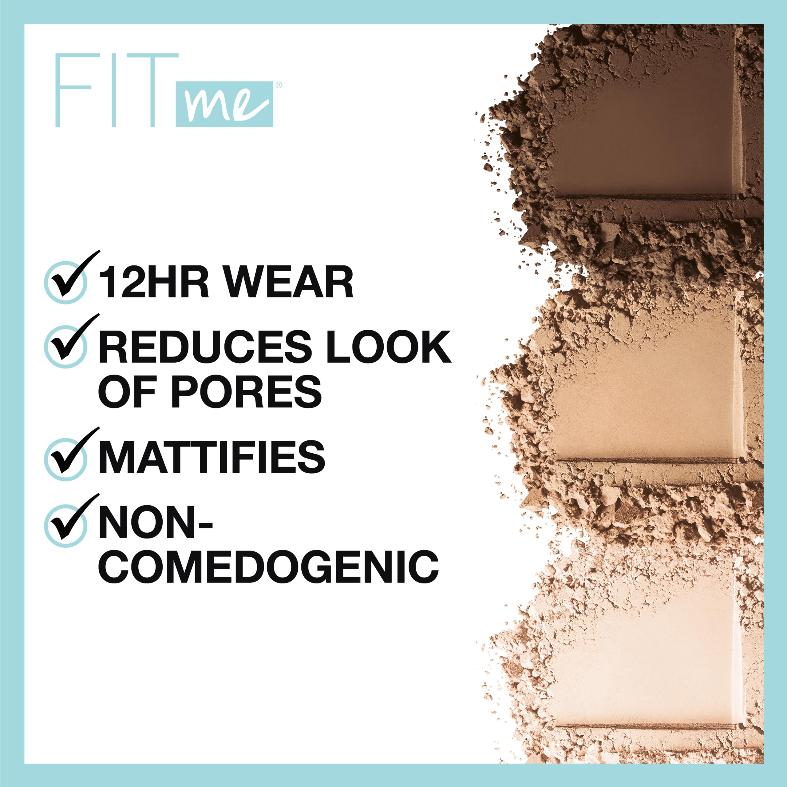 (6-pack) Maybelline Fit Me Matte + Poreless Pressed Face Powder Makeup & Setting Powder, Buff Beige, 1 Count (Set) - Thumbnail 2