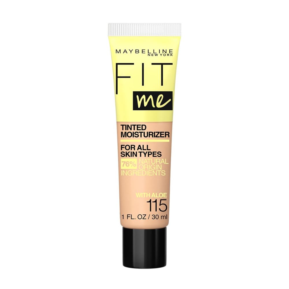 (12-pack) Maybelline Fit Me Tinted Moisturizer, Natural Coverage, Face Makeup, 115, 1 Count