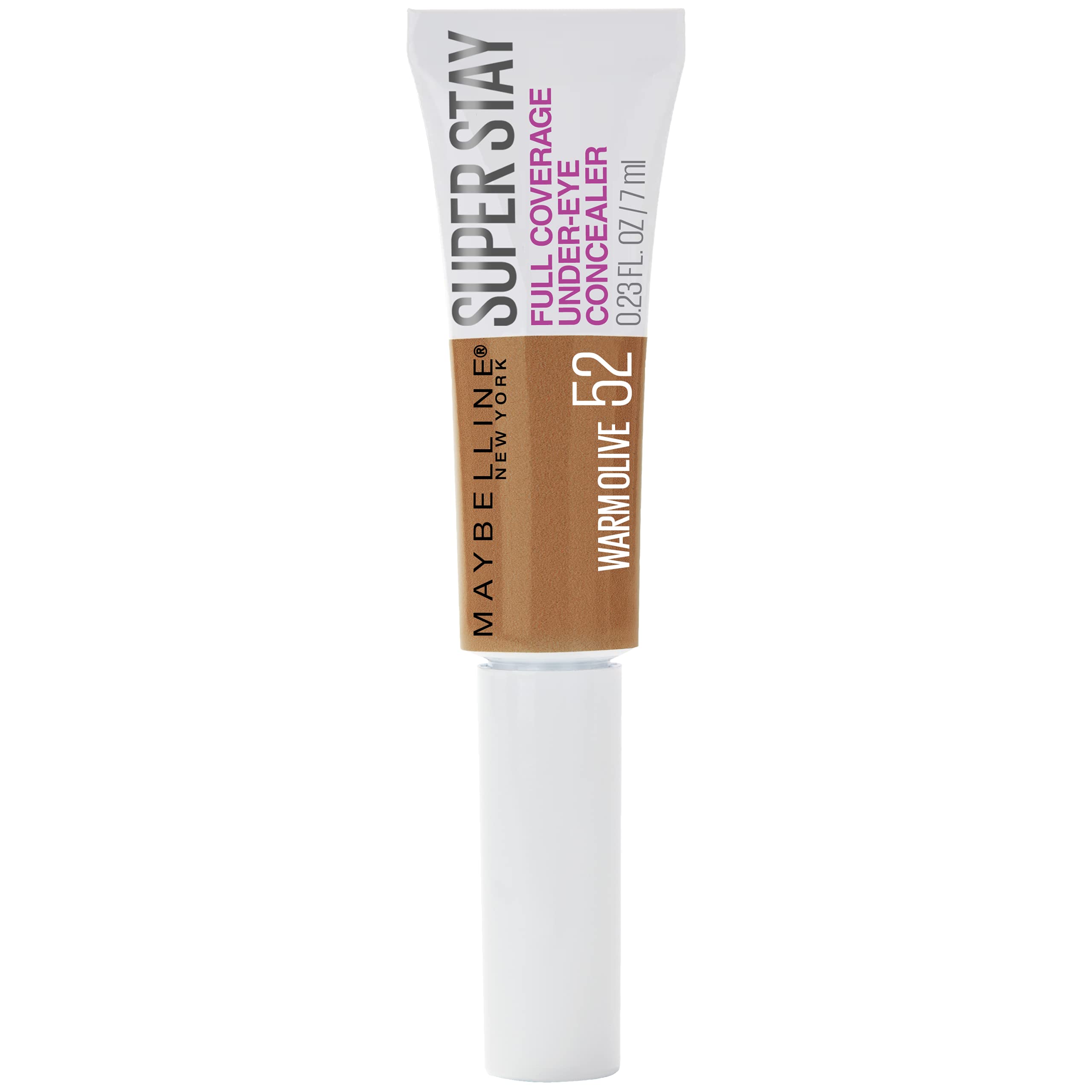(12-pack) Maybelline New York Super Stay Super Stay Full Coverage, Brightening, Long Lasting, Under-eye Concealer Liquid Makeup Forup to 24H Wear, With Paddle Applicator, Warm Olive, 0.23 fl. oz.