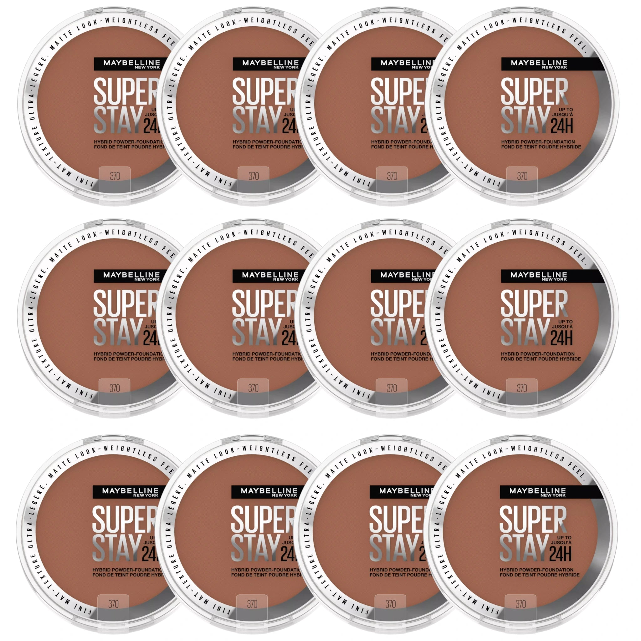 (12-pack) Maybelline Super Stay Matte 24hr Hybrid Pressed Powder Foundation #370 - Thumbnail 2
