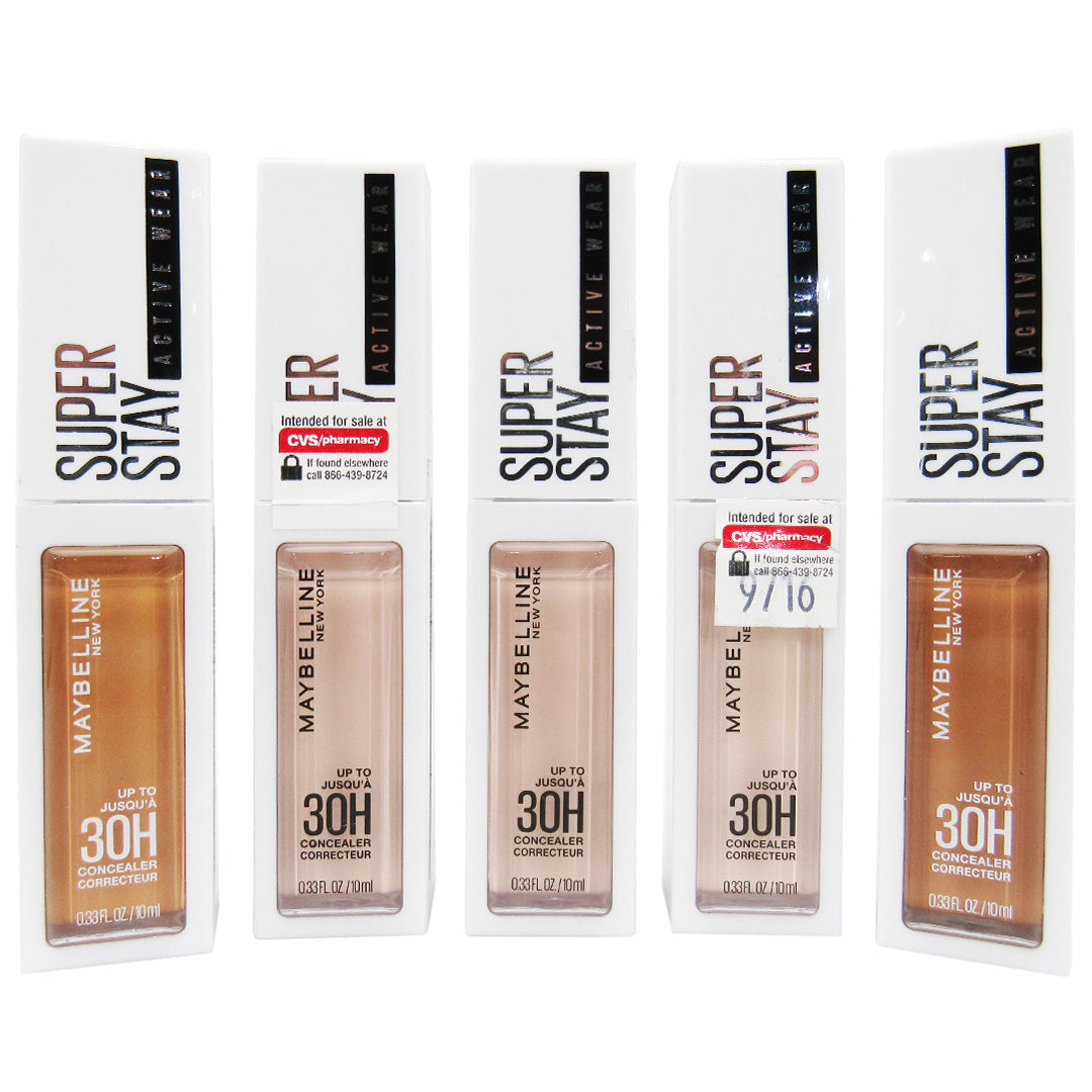 (6-pack) Maybelline Superstay Active Wear Liquid Concealer Assorted - Liquidation 6 Units (MSSAWLC)
