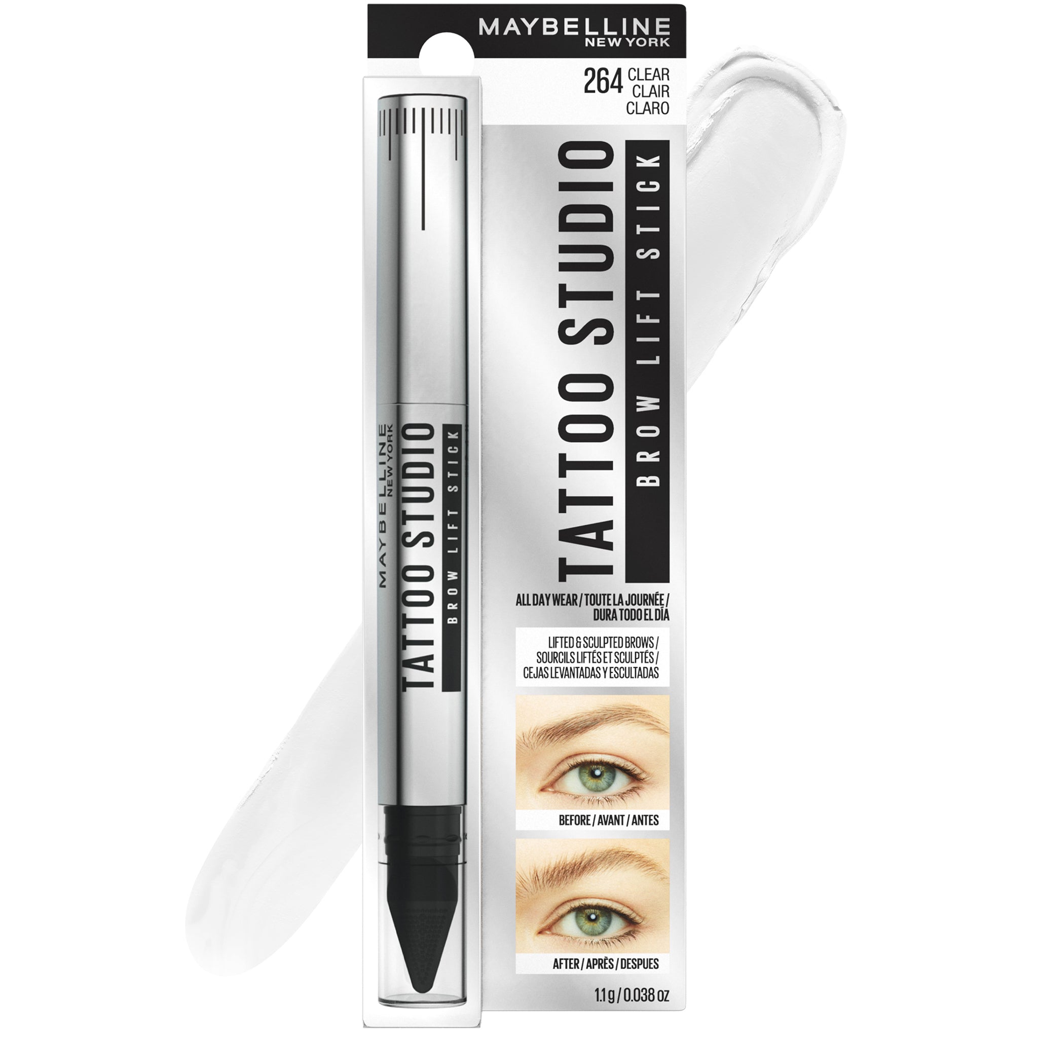 (72-pack) Maybelline Tattoo Studio Brow Lift Stick - #264 Clear - Thumbnail 1