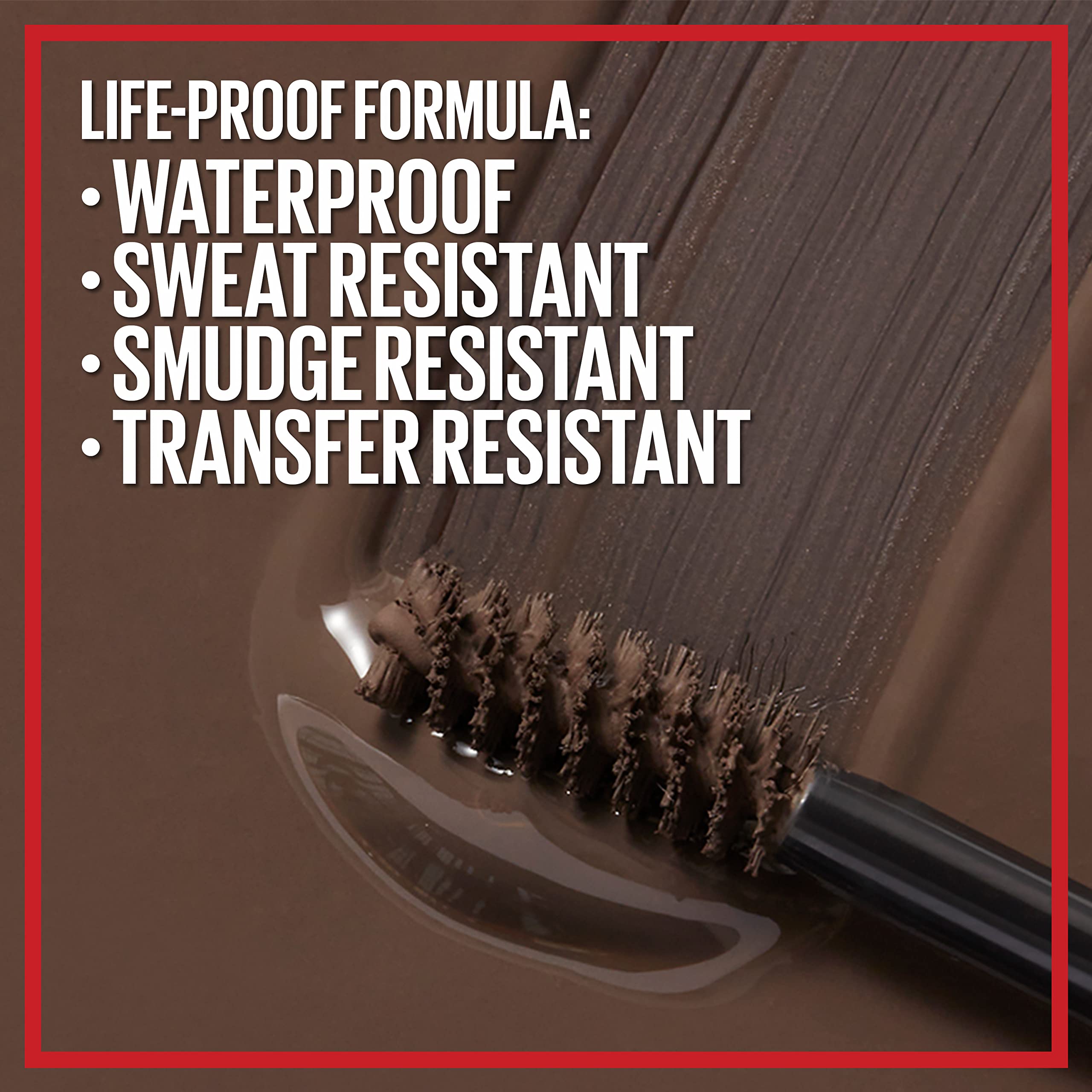 (9-pack) Maybelline Tattoo Studio Brow Styling Gel, Waterproof Eyebrow Make Up, Brow Tint for Up to 36HR Wear, Deep Brown, 1 Count - Thumbnail 3