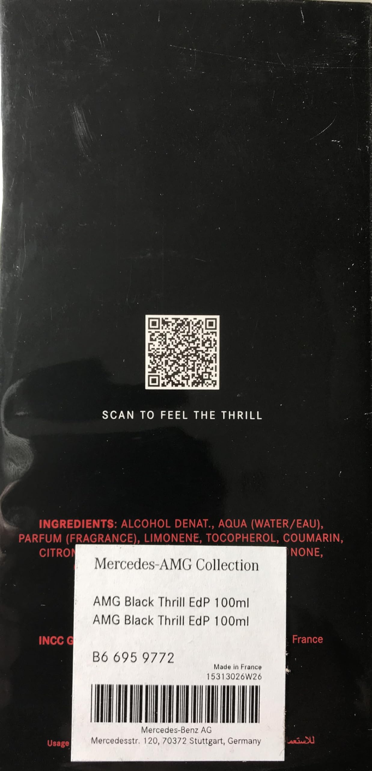 Mercedes Benz Amg Black Thrill Fragrances 3595471095282 For Men EDP 3.3 oz - Thumbnail 2