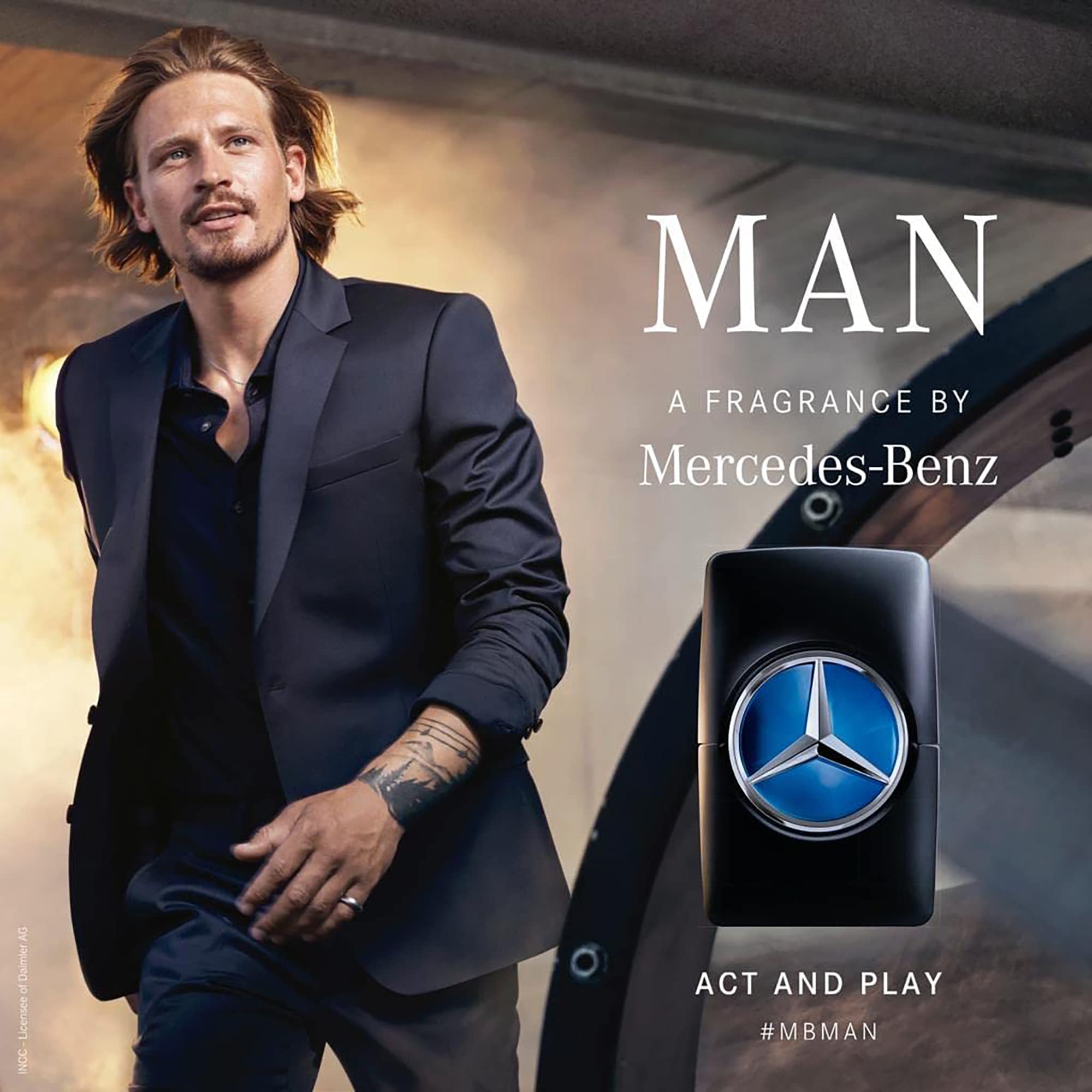 Mercedes Benz Man Aromatic Woody Fruity With Cedar and Oakmoss Notes Cologne - Thumbnail 2