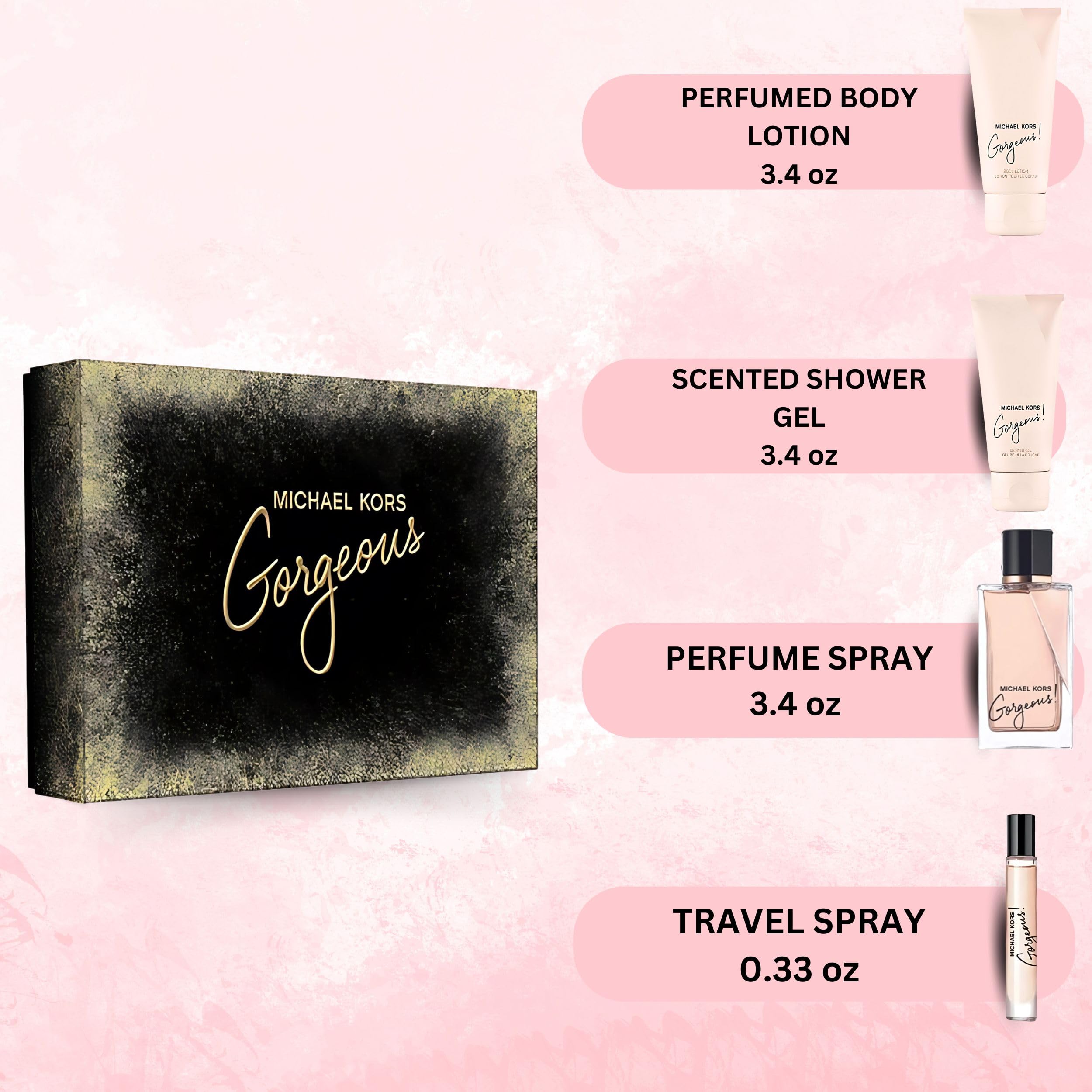 [Set] Michael Kors Gorgeous 4 Pc For Women EDP 3.4 oz - Thumbnail 3