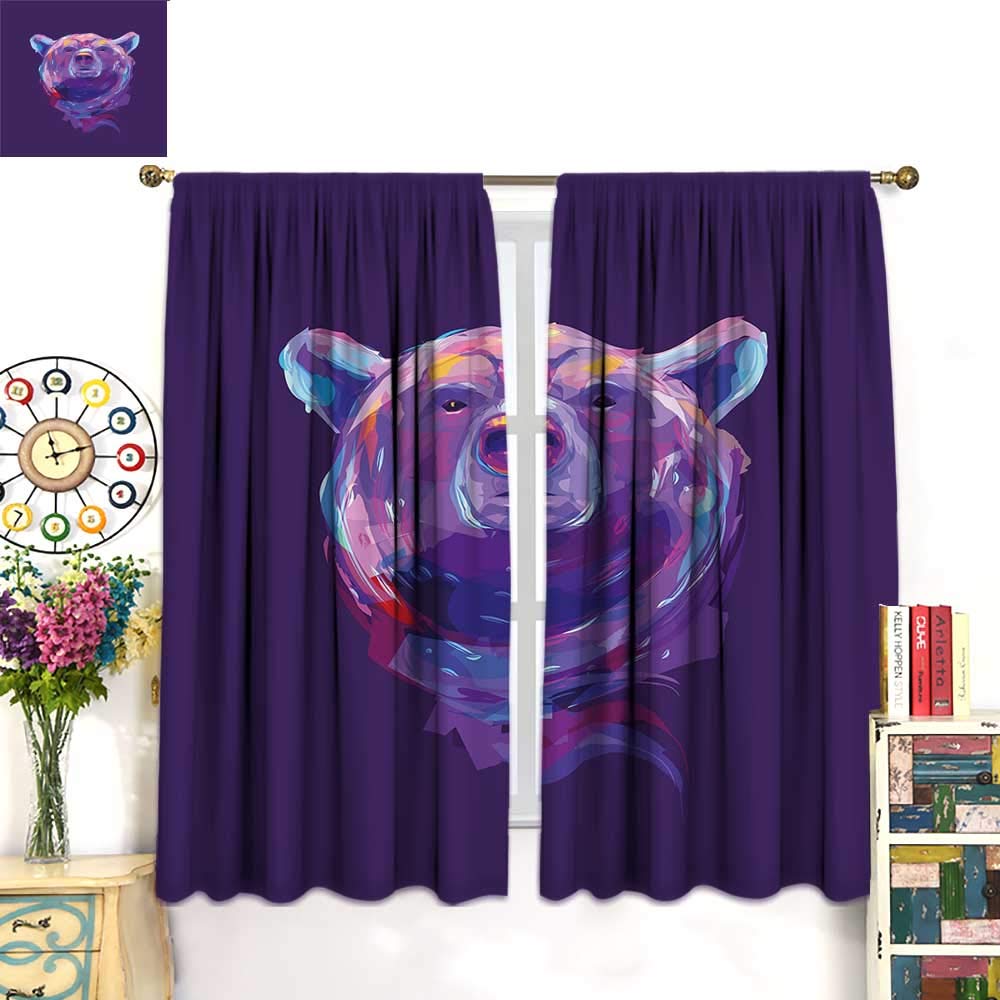 [Tester] Michael Kors Bear Customized Curtains Abstract Portrait With Digital