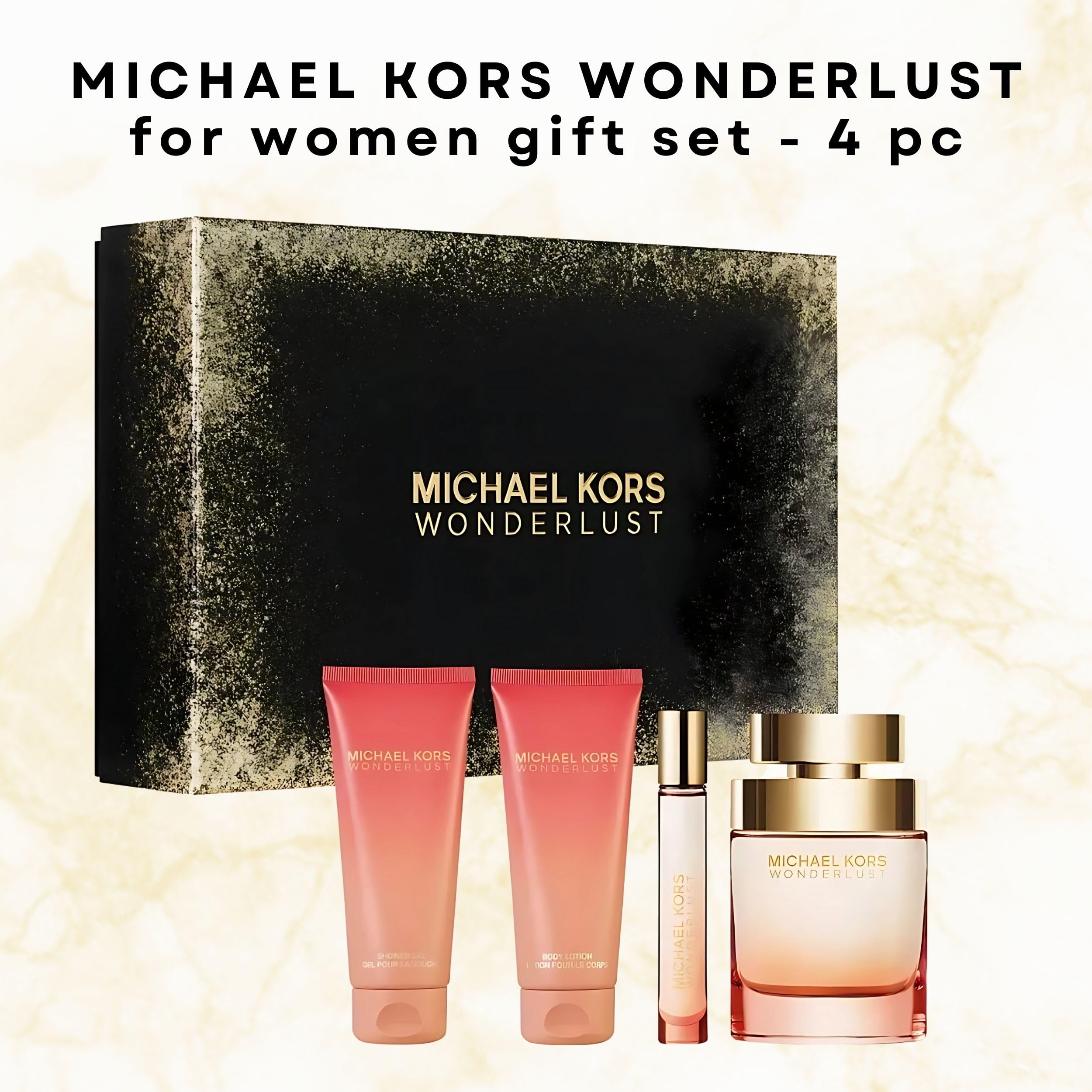 [Set] Michael Kors Wonderlust 4 Pieces For Women EDP 3.4 oz - Thumbnail 2