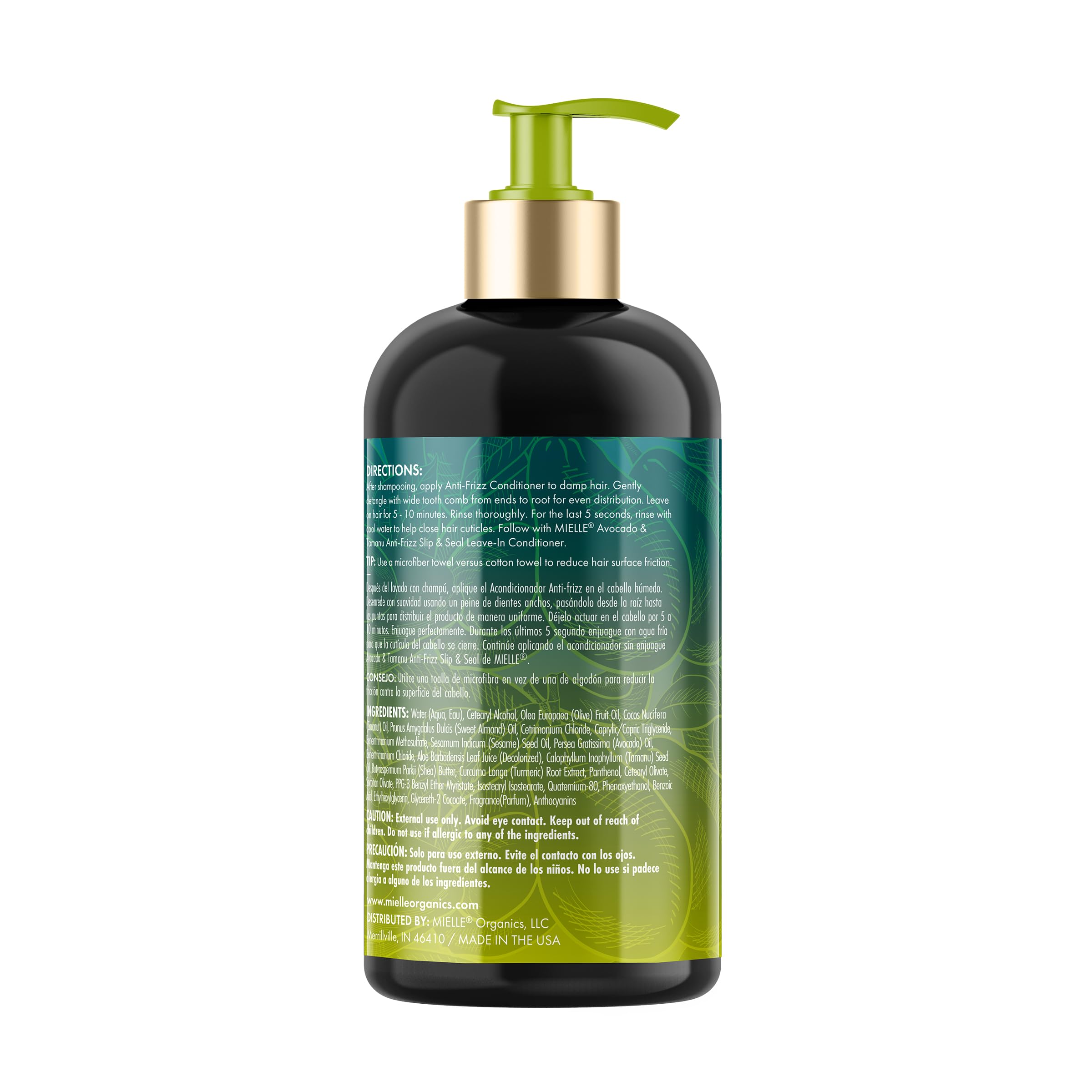 Mielle Avocado and Tamanu Anti Frizz Conditioner 12 Fl Oz - Thumbnail 2