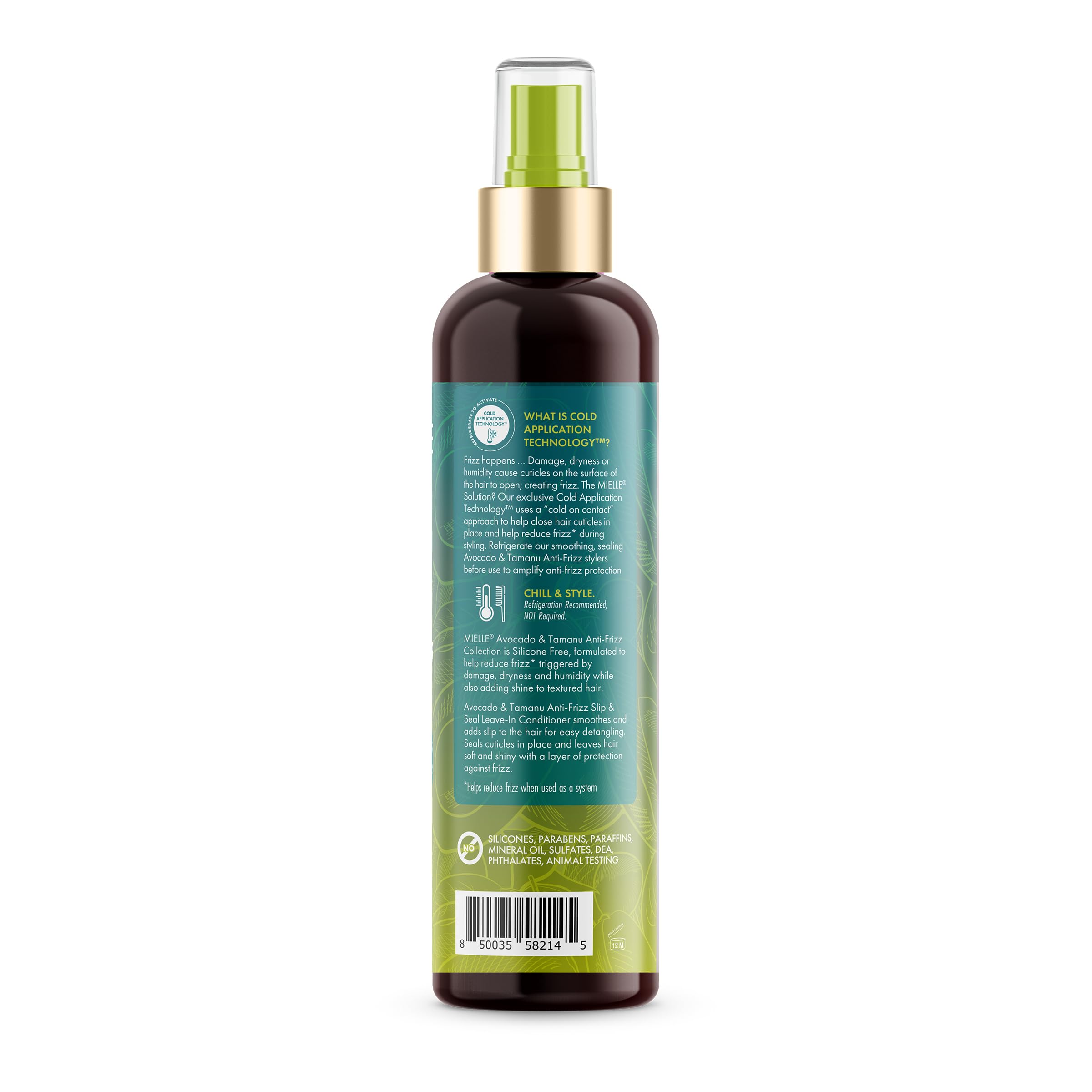 Mielle Avocado and Tamanu Anti Frizz Slip Seal Leave In Conditioner 8 Fl. Oz - Thumbnail 2
