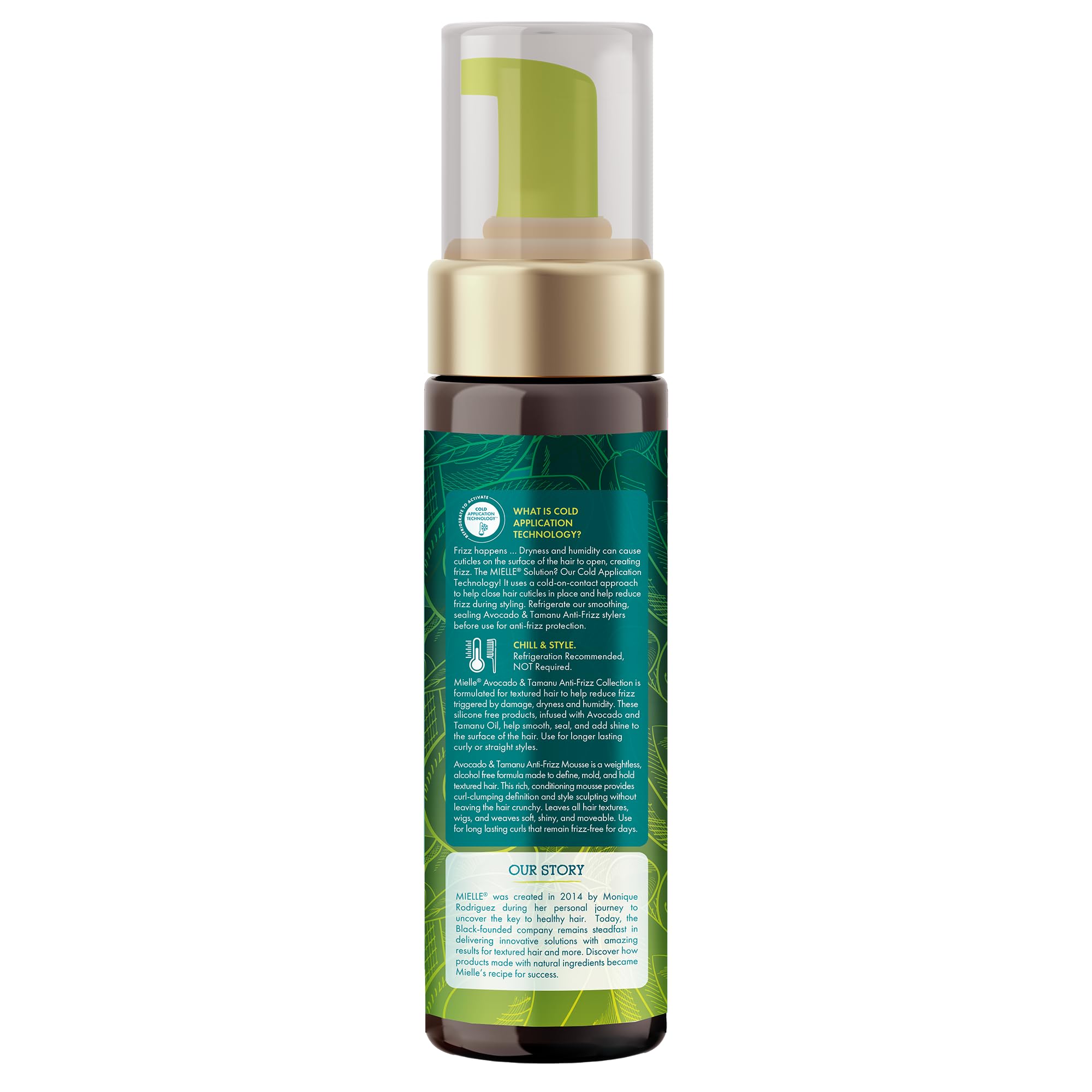 Mielle Organics Avocado Tamanu Curly Hair Mousse Anti Frizz Hair Foam for Curly - Thumbnail 2