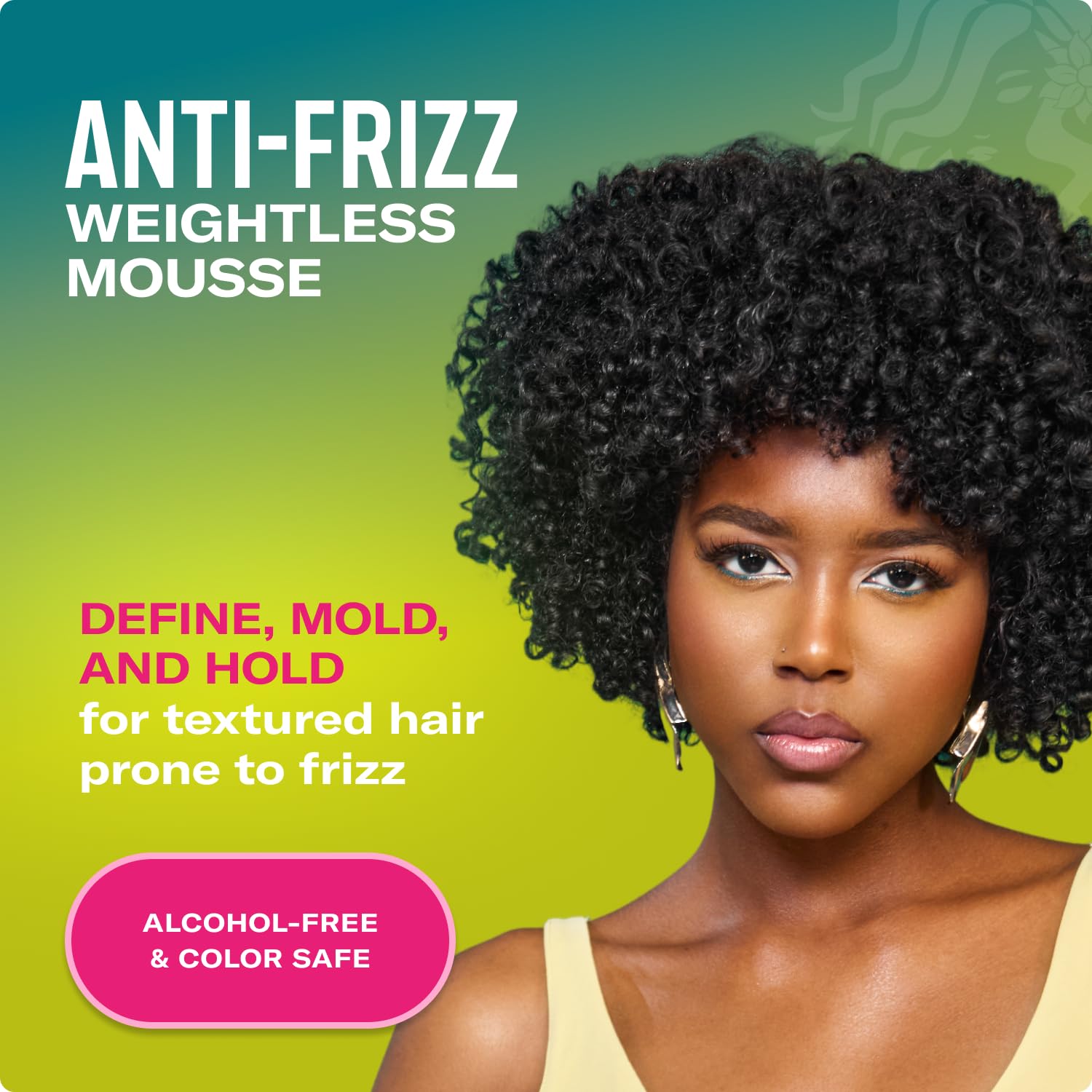 Mielle Organics Avocado Tamanu Curly Hair Mousse Anti Frizz Hair Foam for Curly - Thumbnail 3