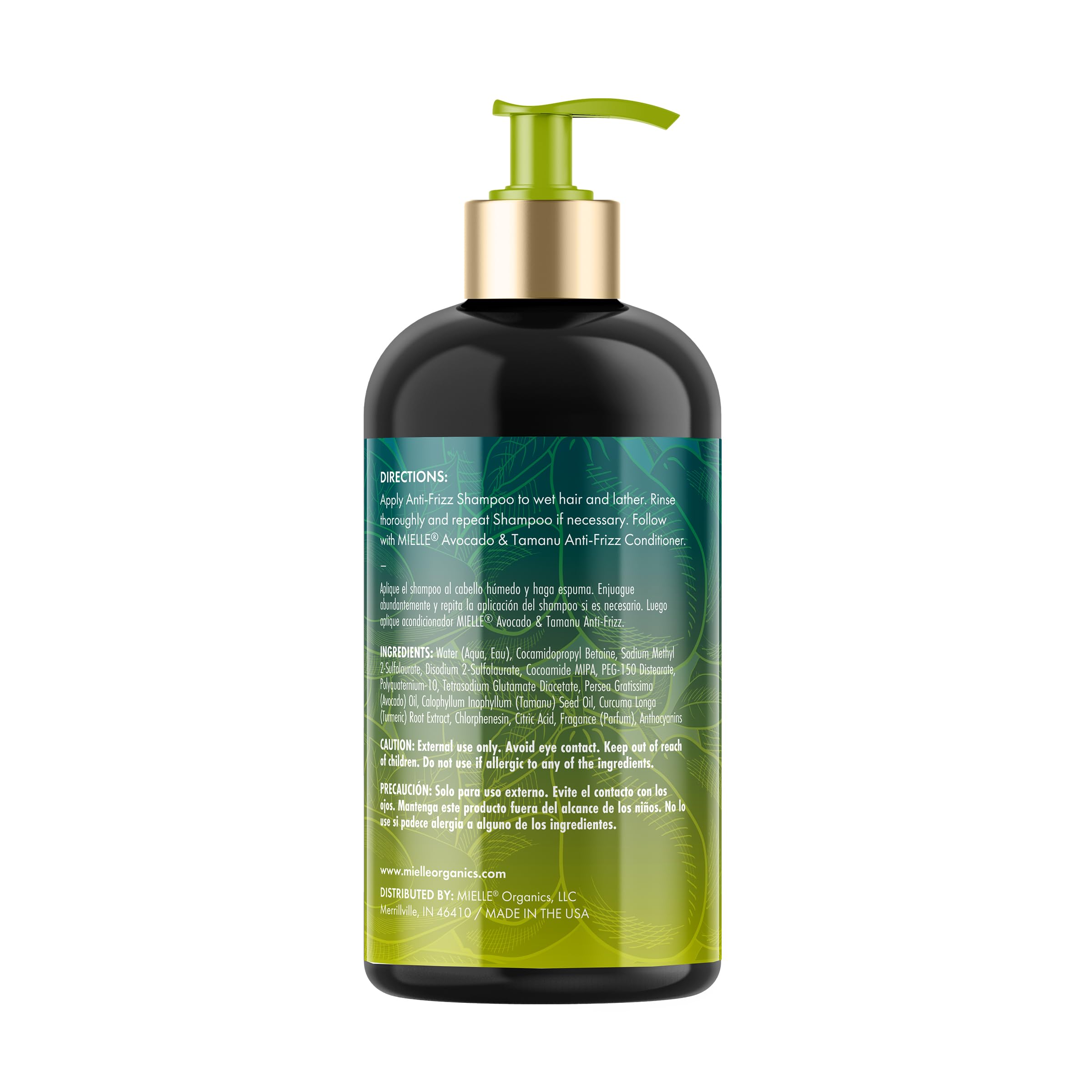 Mielle Organics Avocado Tamanu Anti Frizz Shampoo Sulfate Free Smoothing - Thumbnail 2