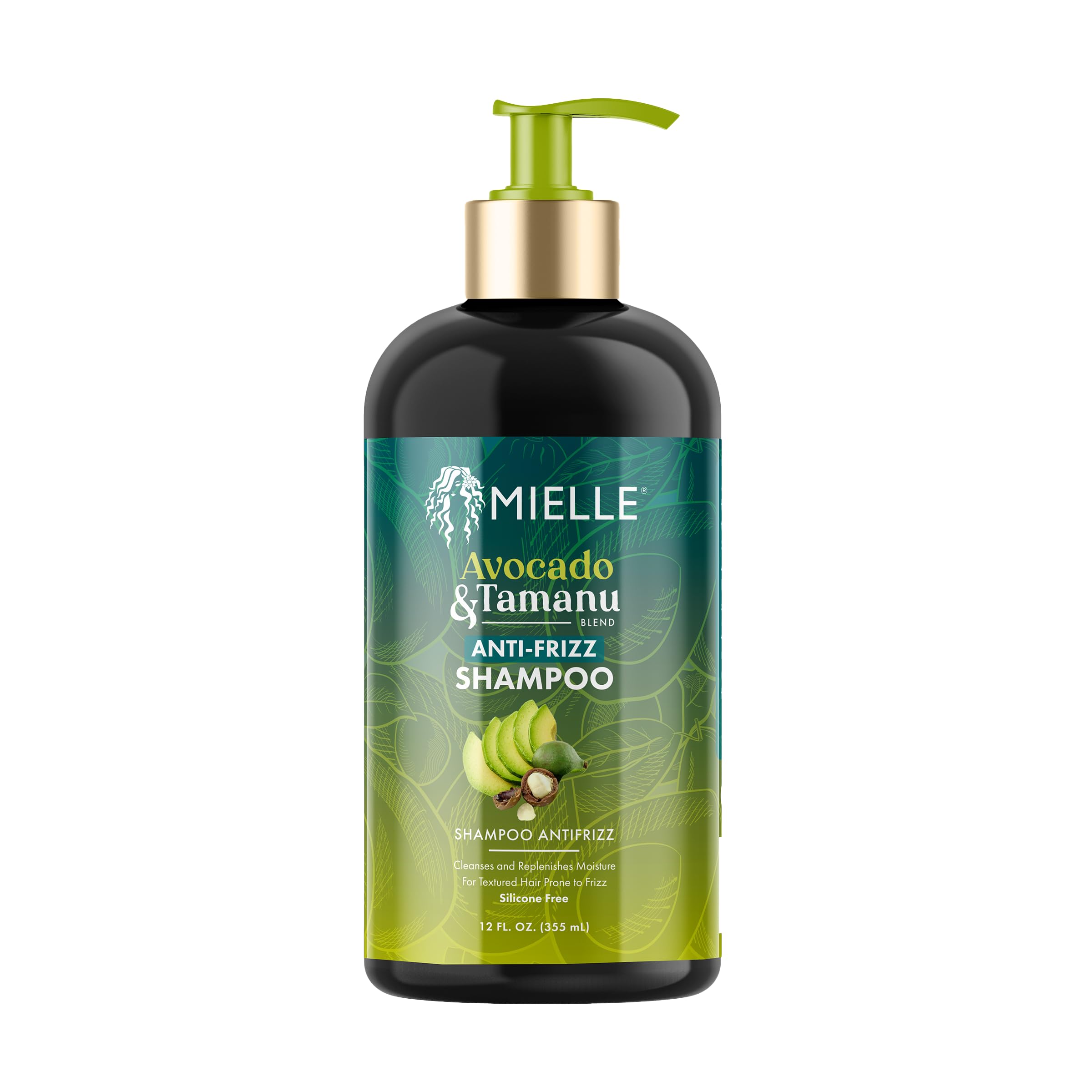 Mielle Organics Avocado Tamanu Anti Frizz Shampoo Sulfate Free Smoothing