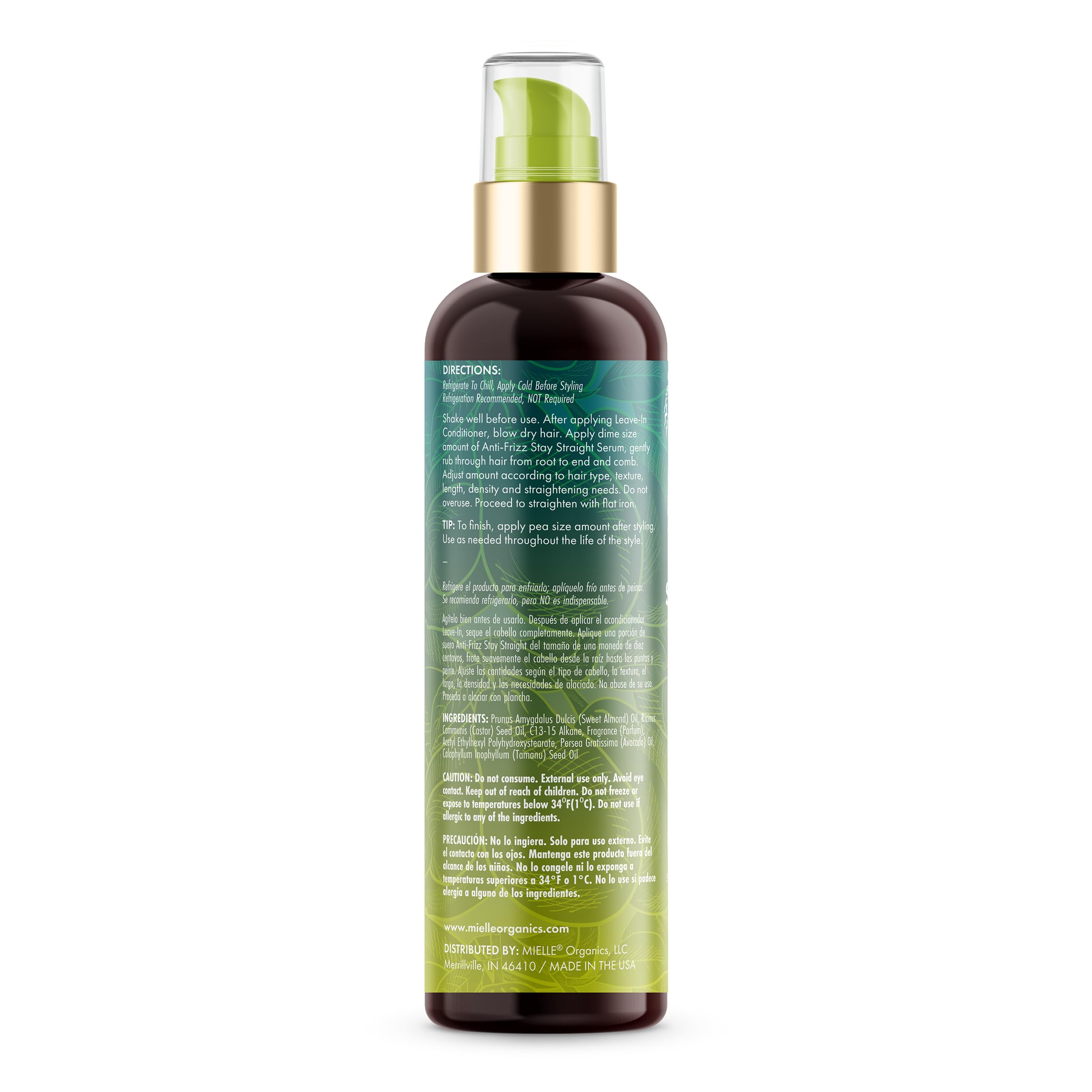 Mielle Organics Avocado Tamanu Anti Frizz Hair Serum Stay Straight Smoothing - Thumbnail 2