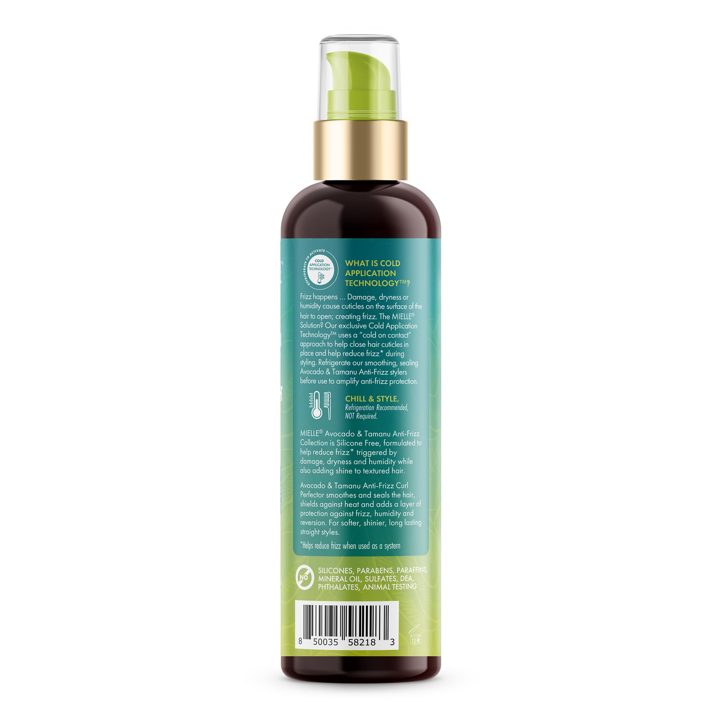 Mielle Organics Avocado Tamanu Anti Frizz Hair Serum Stay Straight Smoothing - Thumbnail 3