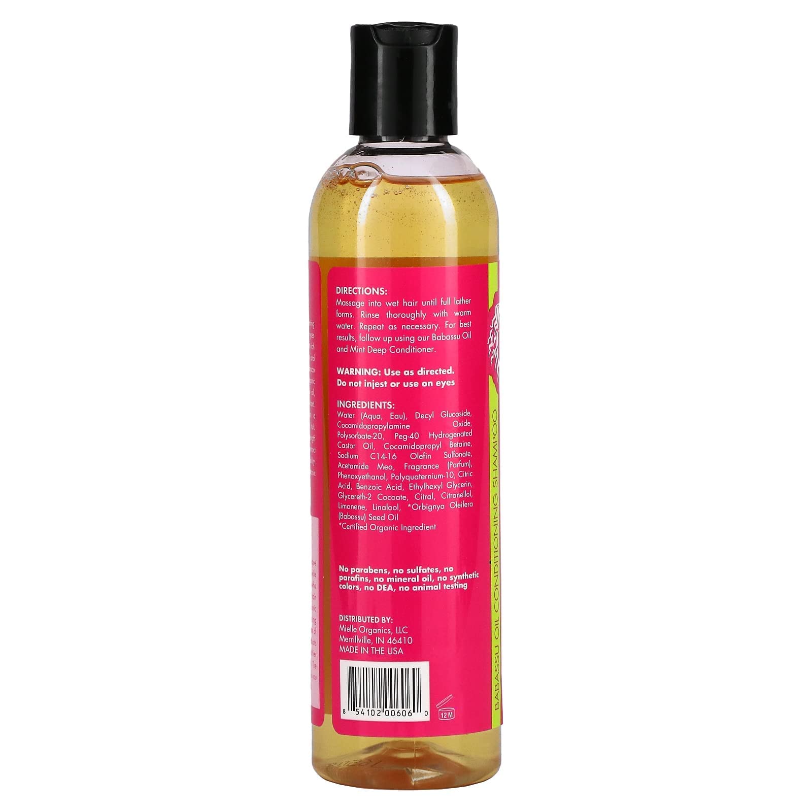 Mielle Babassu Conditioning Shampoo 8 Fluid Ounces