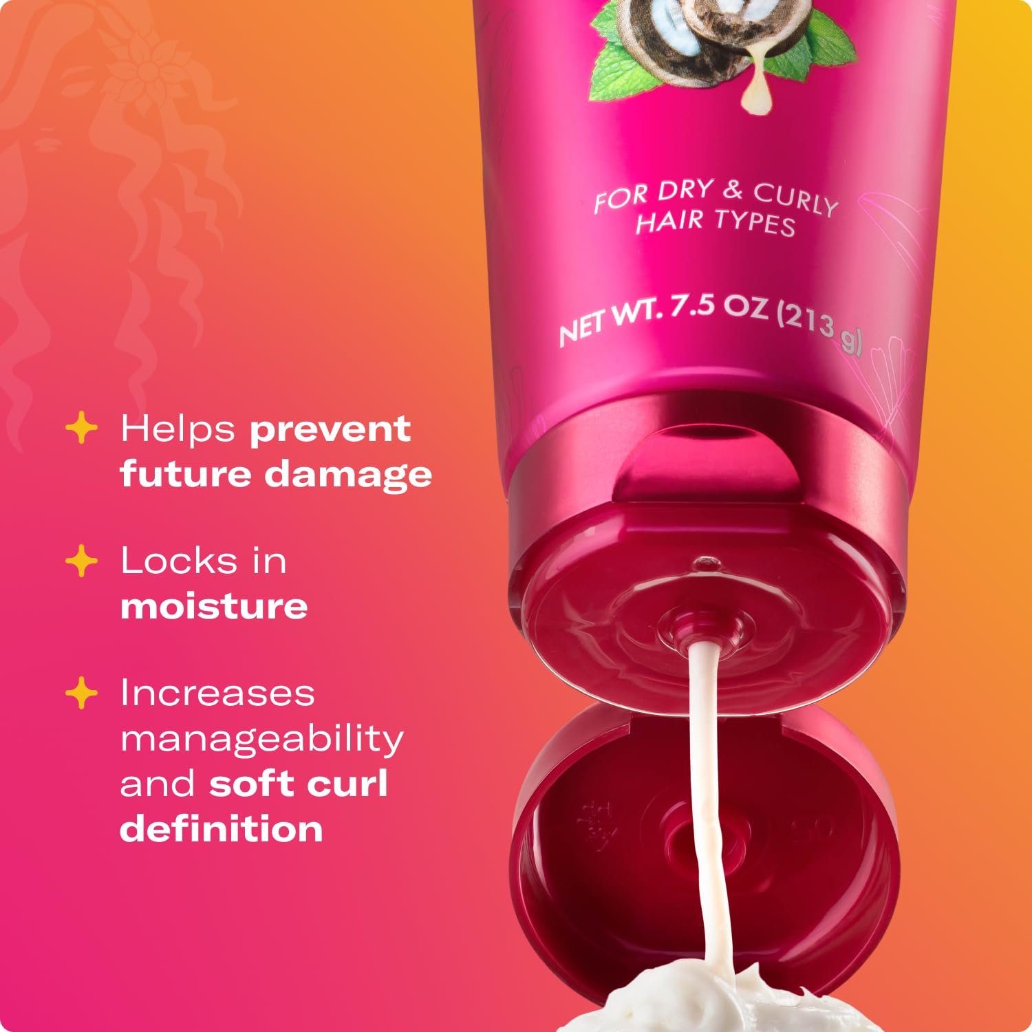 Mielle Organics Babassu Mint Brazilian Curly Cocktail Curl Cream Curl Defining - Thumbnail 3