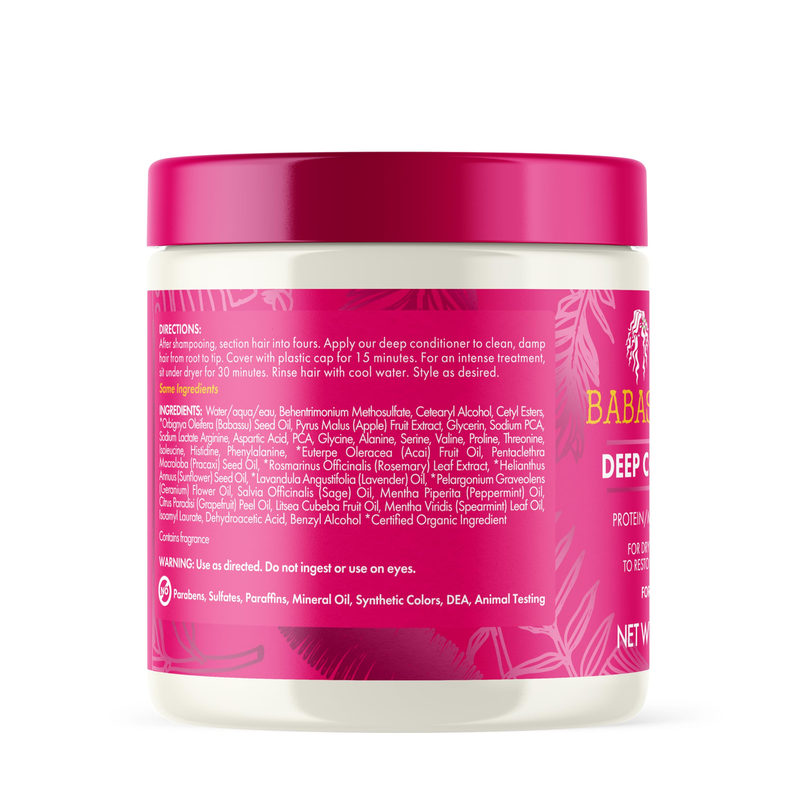Mielle Organics Babassu Mint Deep Conditioner With Protein Moisturizing