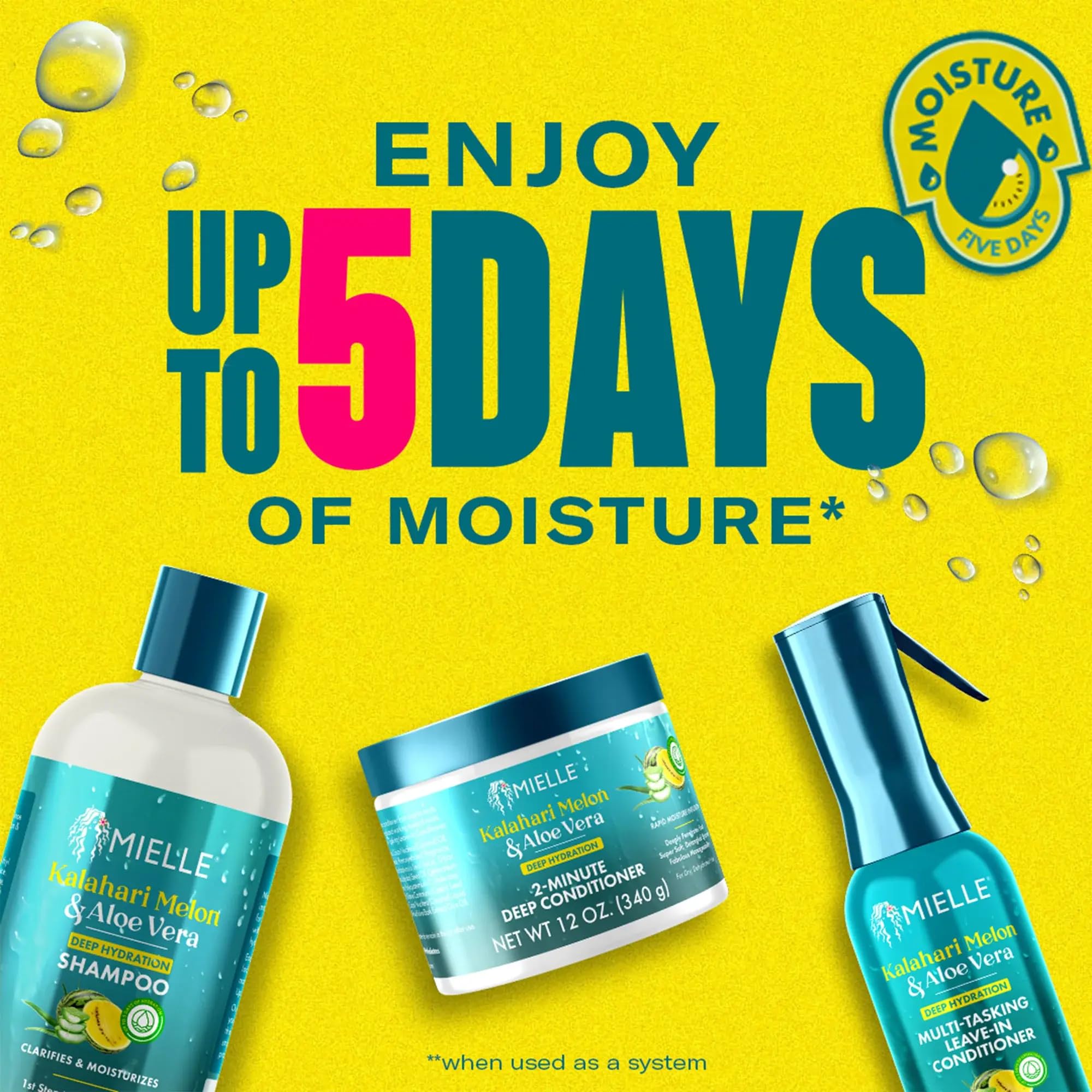 Mielle Organics 2 Minute Deep Conditioner Kalahari Melon Aloe Vera Moisturizing - Thumbnail 2