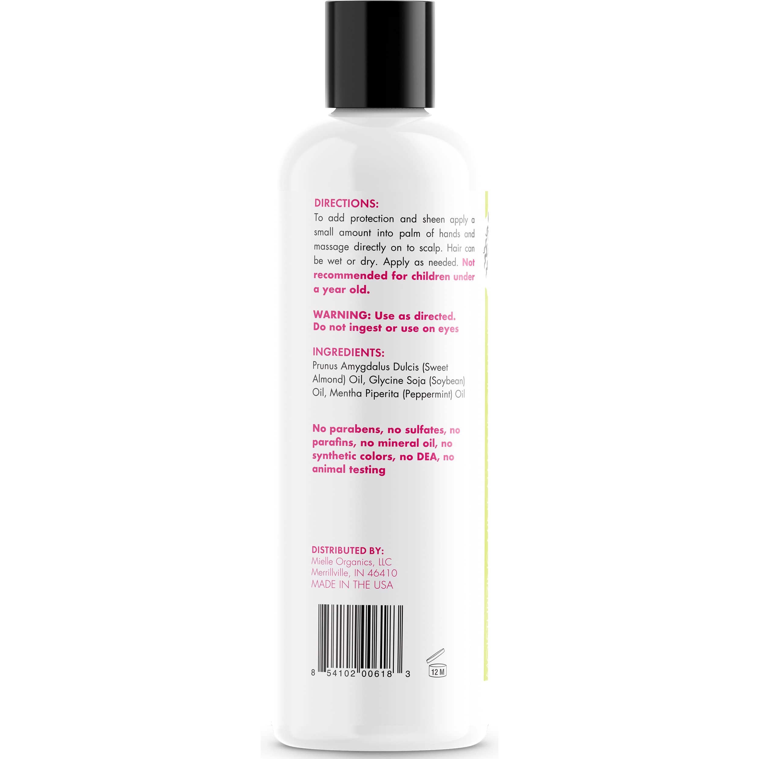 Mielle Organics Mint Almond Oil Lightweight Dry Scalp Oil To Lock In Moisture - Thumbnail 2