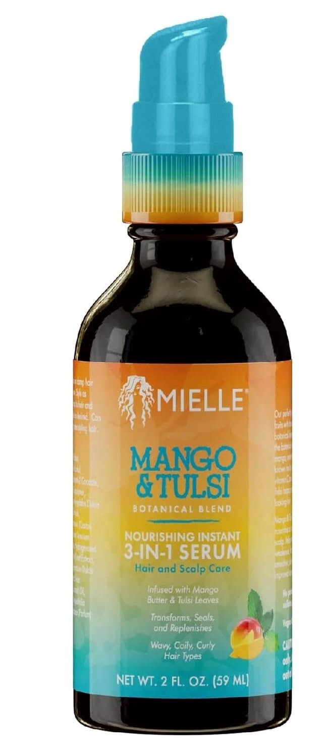 Mielle Organics Mango Tulsi Nourishing Instant 3 N 1 Serum All Hair Types 2 oz