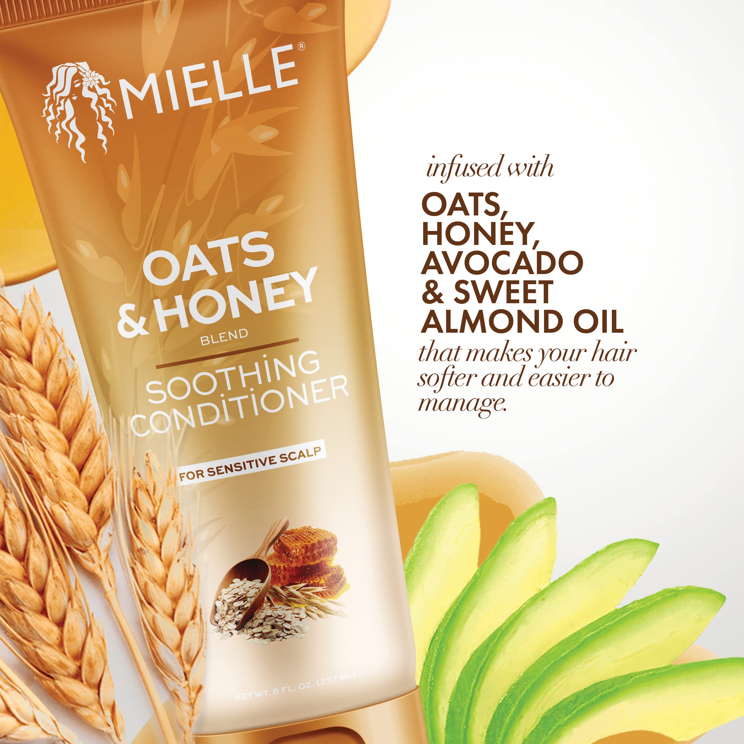 Mielle Organics Oats Honey Soothing Conditioner - Thumbnail 3
