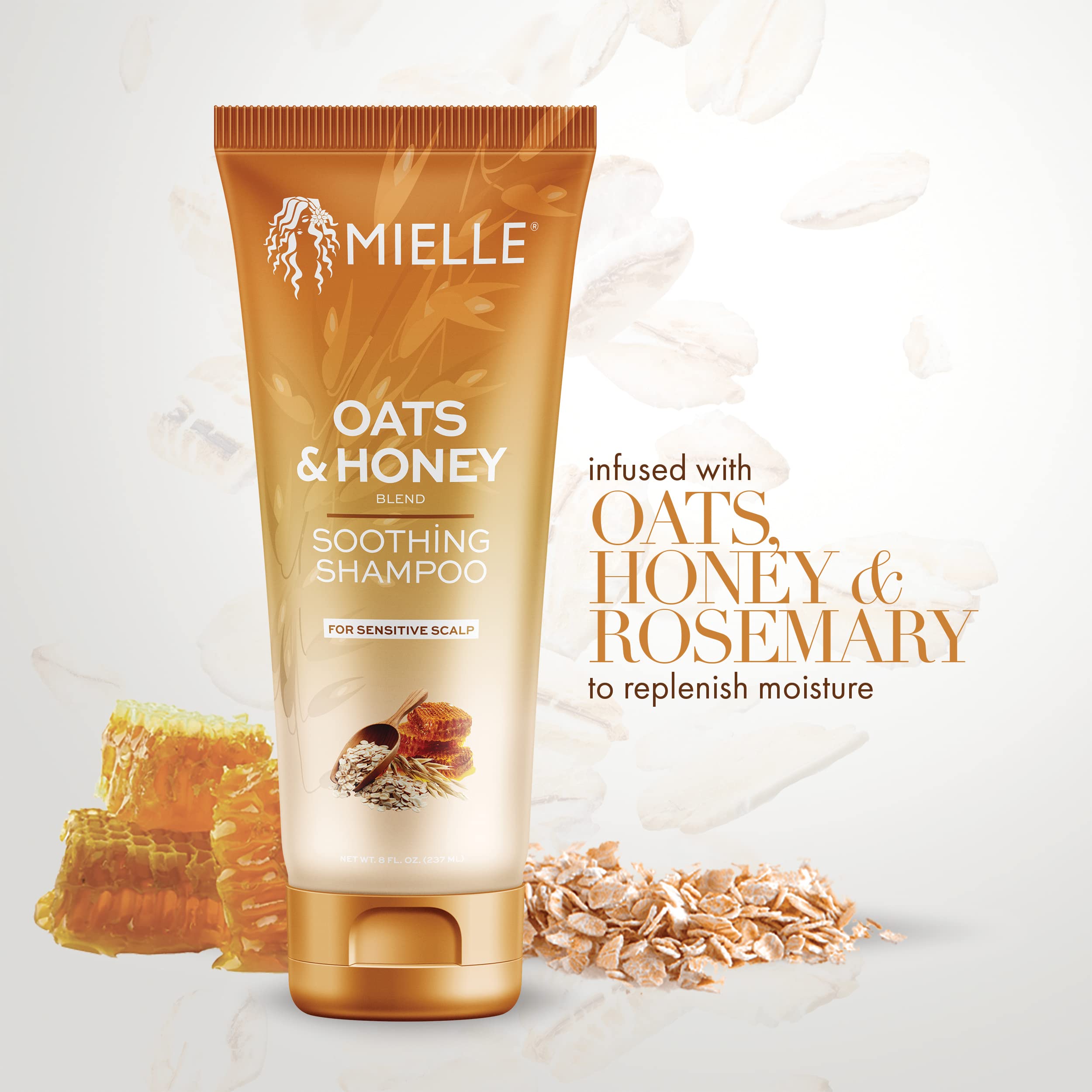 Mielle Organics Oats Honey Soothing Shampoo All Hair Types Clarifying Squeeze - Thumbnail 3