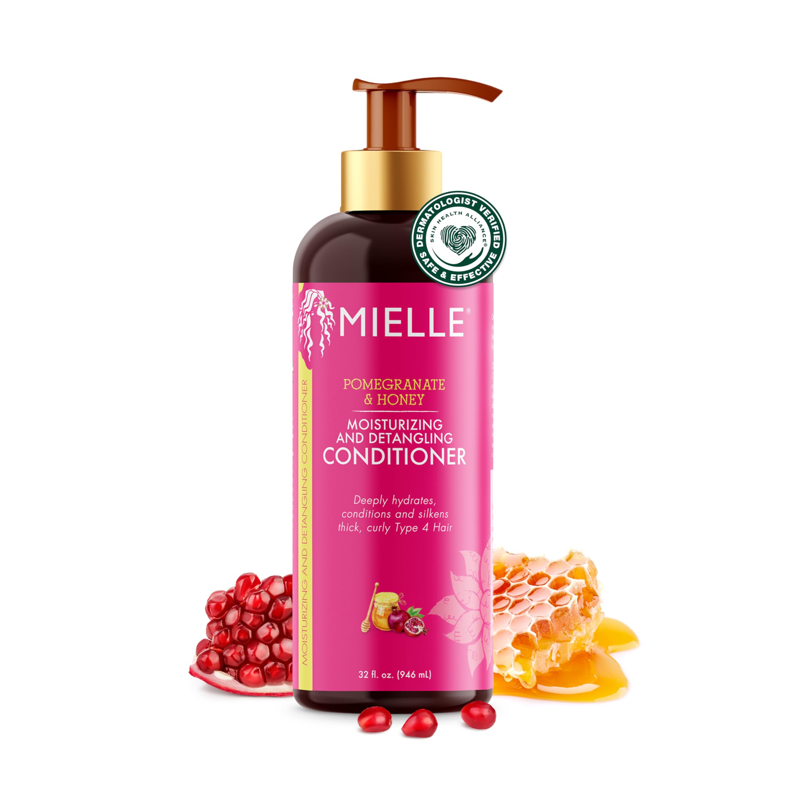 Mielle Organics Pomegranate Honey Detangling Conditioner for Curly Hair Deep