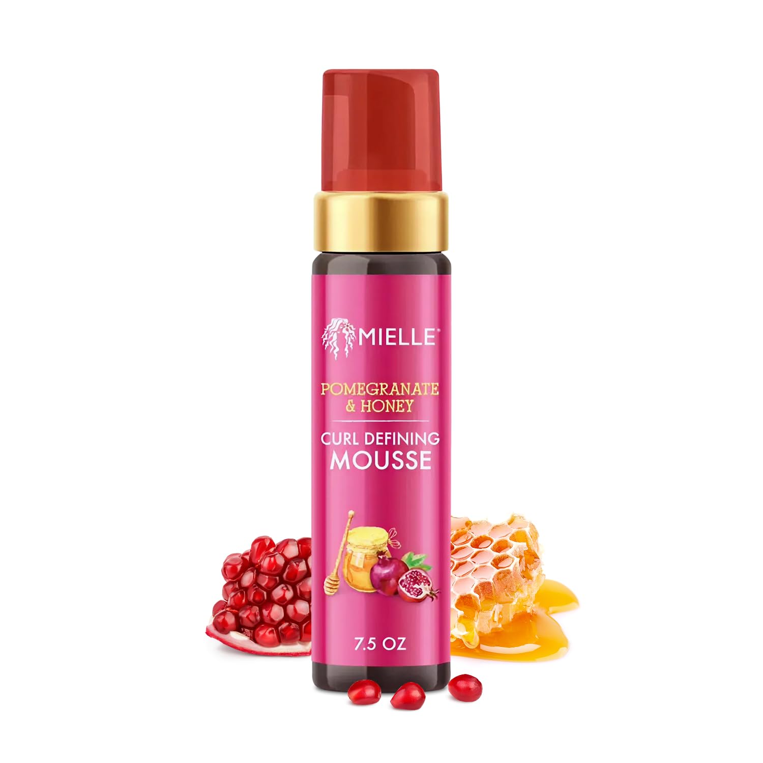 Mielle Pomegranate and Honey Curl Defining Mousse With Hold 7.5 Fl. Oz - Thumbnail 3