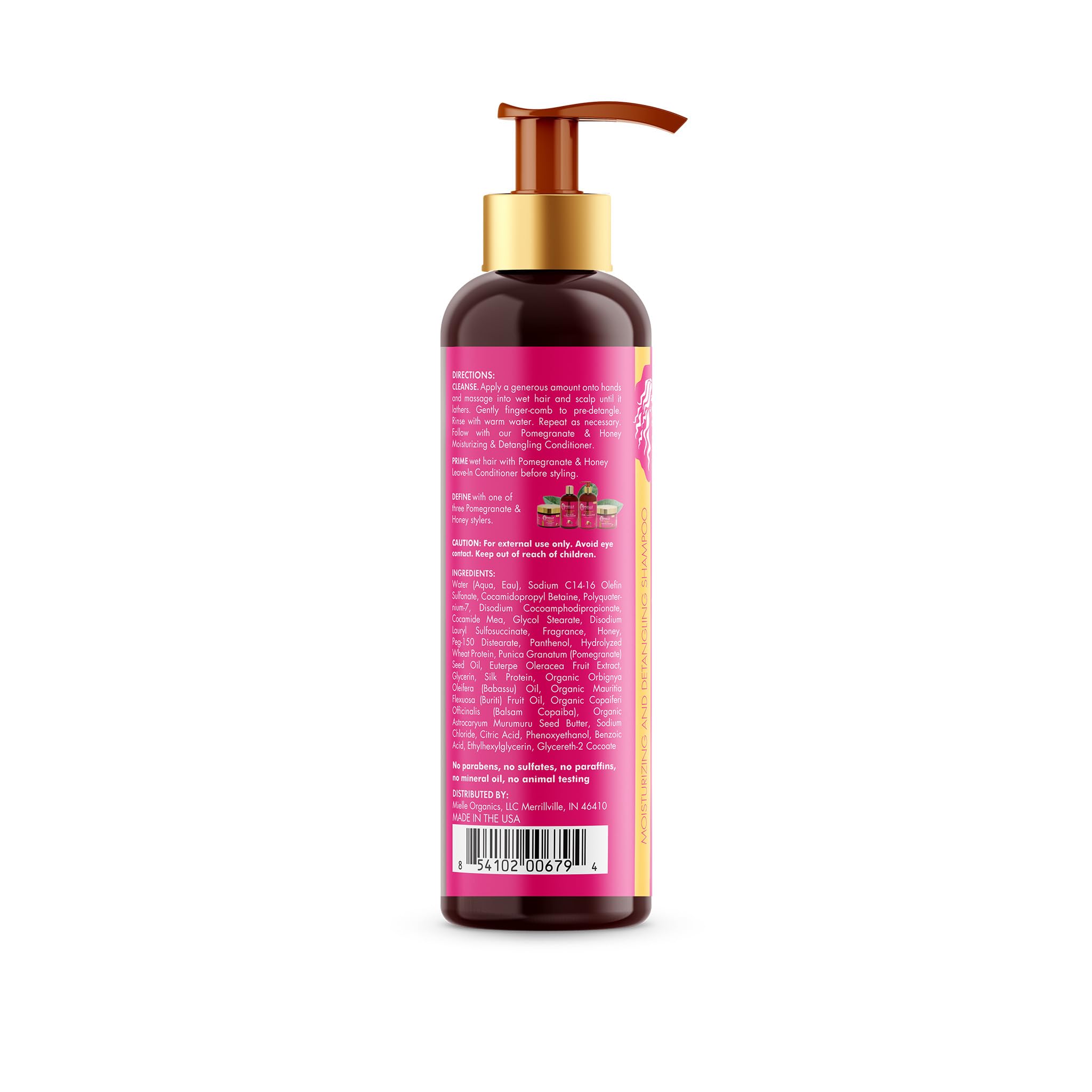 Mielle Pomegranate and Honey Detangling Shampoo 12 Fl. Oz.