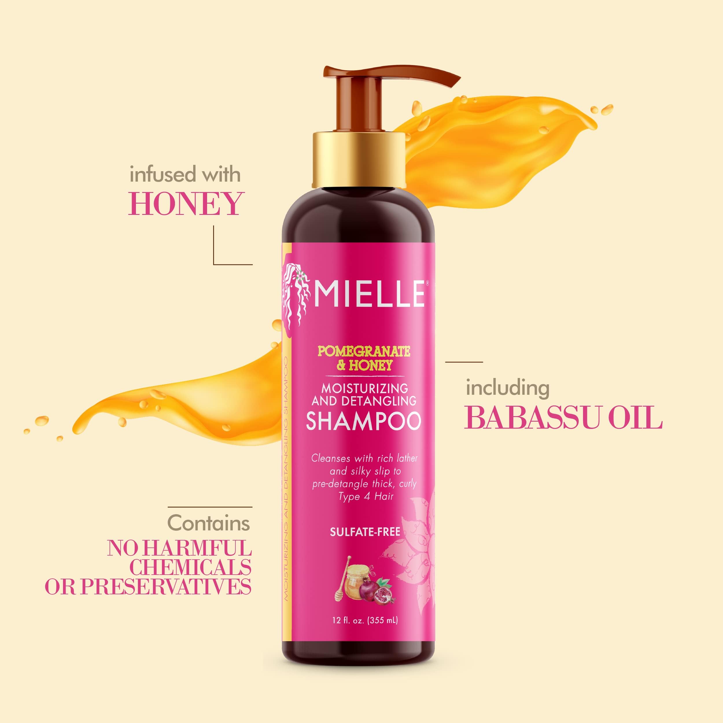 Mielle Organics Pomegranate Honey Detangling Moisturizing Shampoo Curly Hair - Thumbnail 2