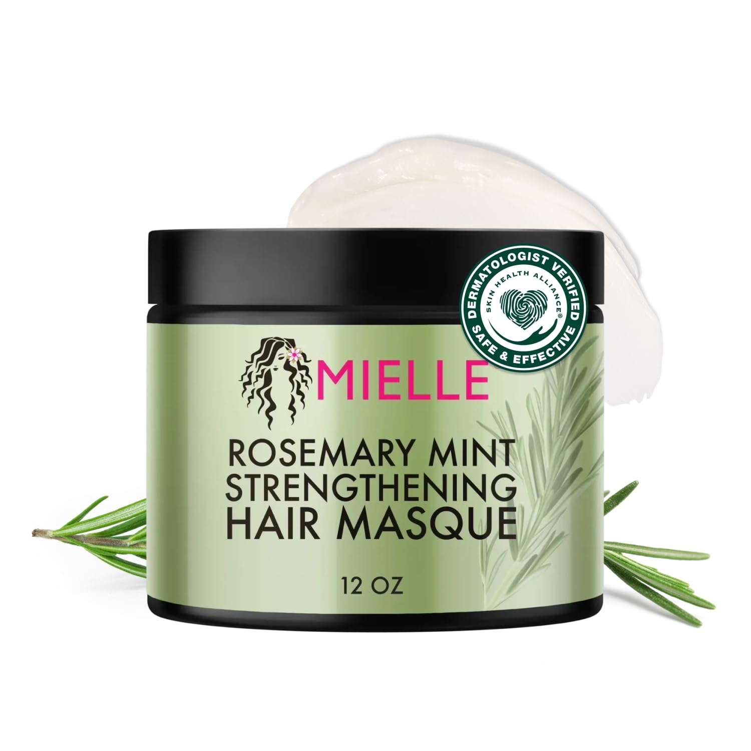 Mielle Organics Rosemary Mint Strengthening Hair Mask for Damaged Hair Deep - Thumbnail 2
