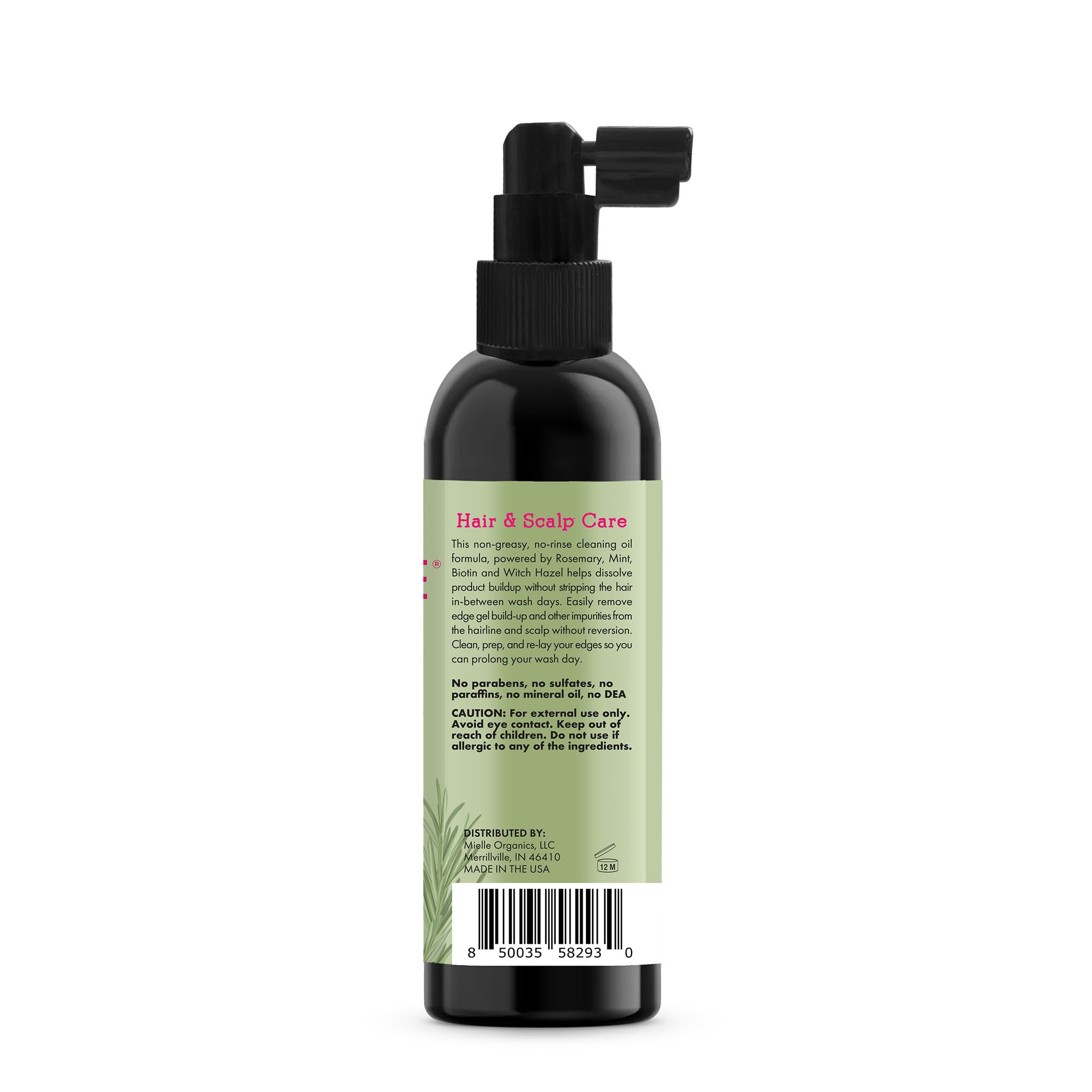 Mielle Organics Rosemary Mint Scalp Edge Cleansing Hair Oil No Rinse Scalp - Thumbnail 2