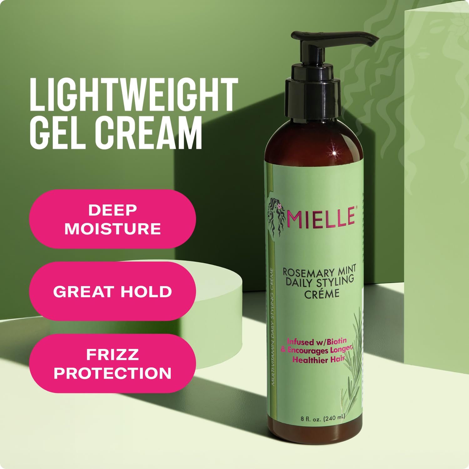 Mielle Rosemary Mint Daily Styling Creme 8 Fl. Oz. - Thumbnail 3