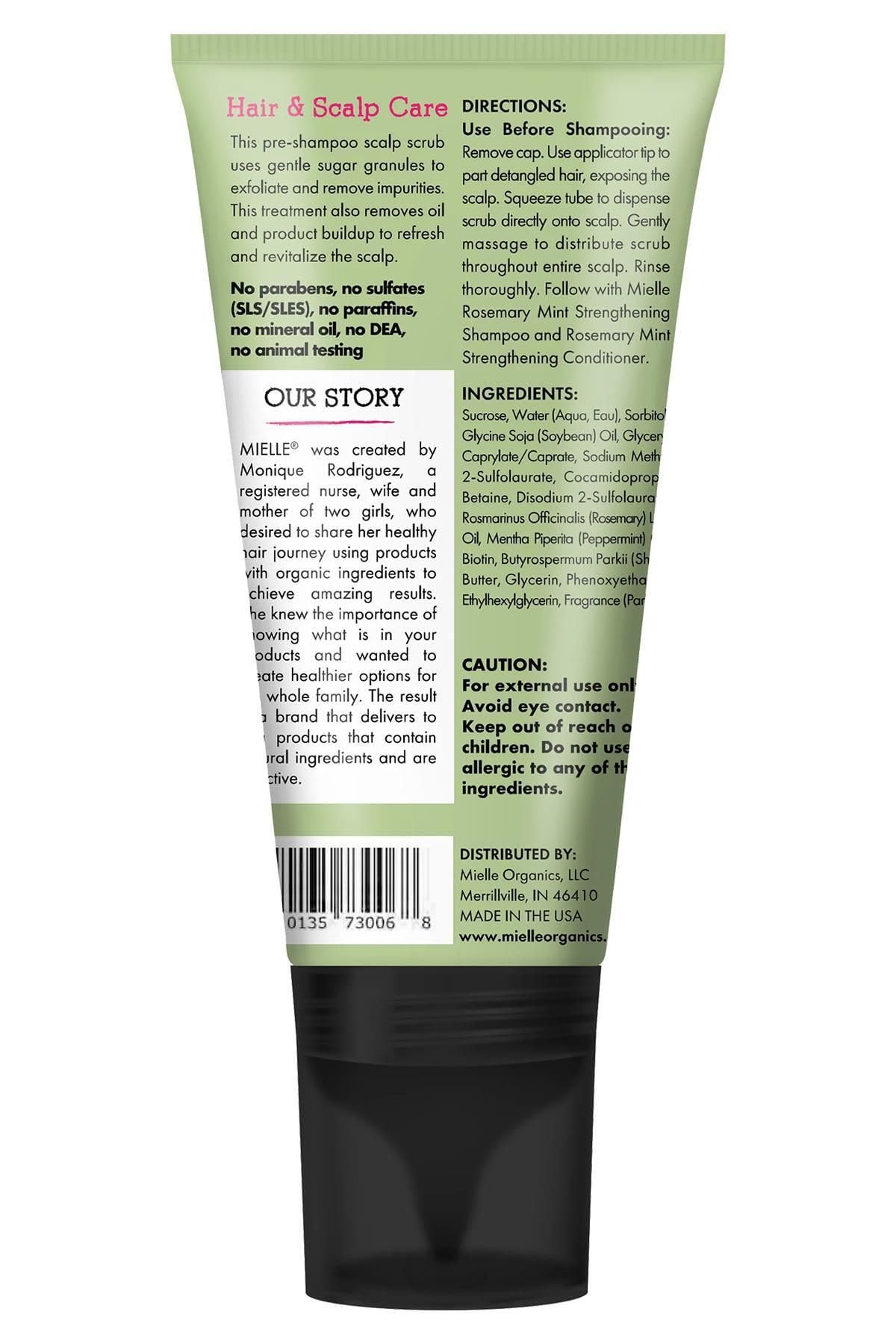 Mielle Organics Rosemary Mint Sugar Exfoliating Scalp Scrub Gentle Pre Shampoo - Thumbnail 2