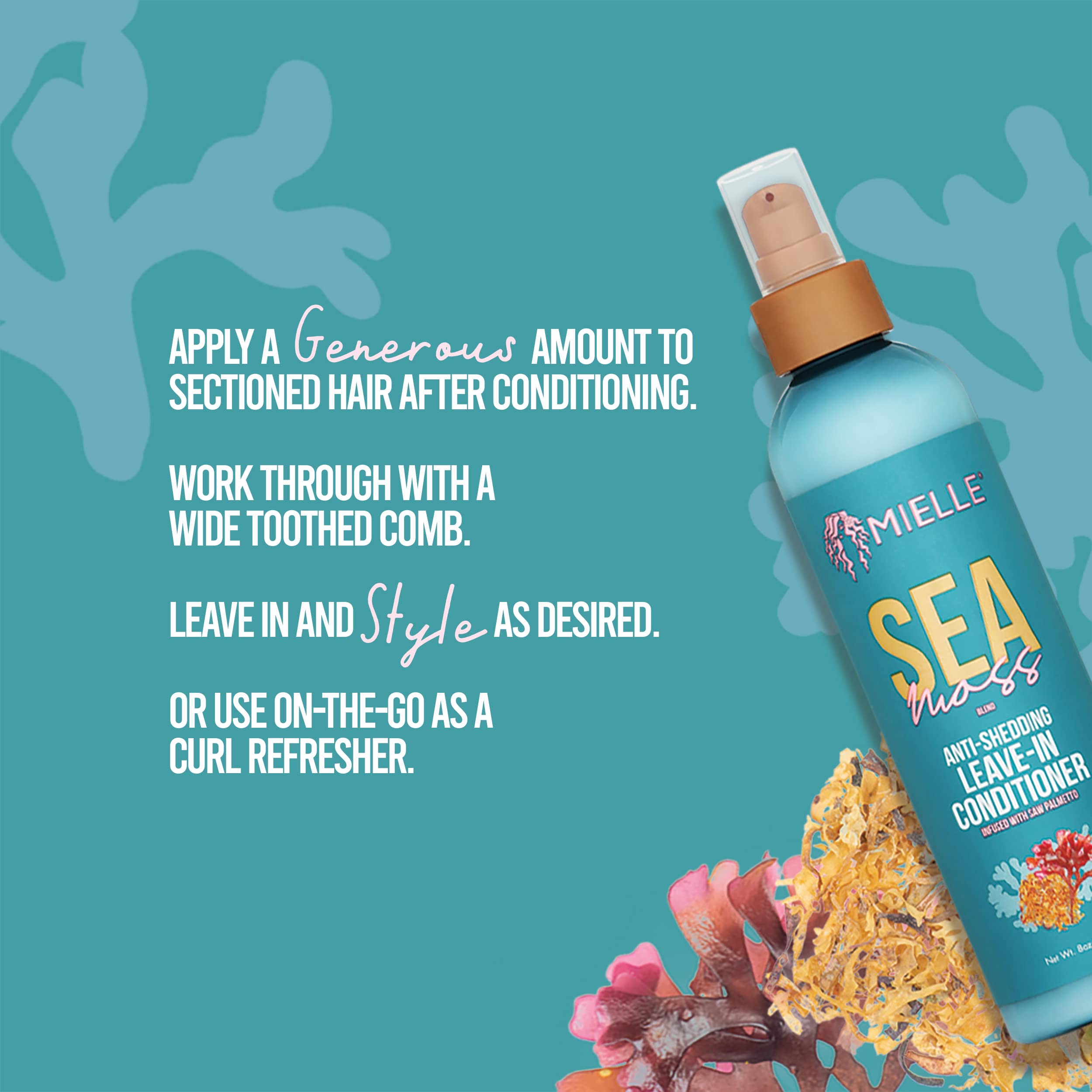 Mielle Sea Moss Anti Shedding Leave In Conditioner 8 Fl. Oz - Thumbnail 2