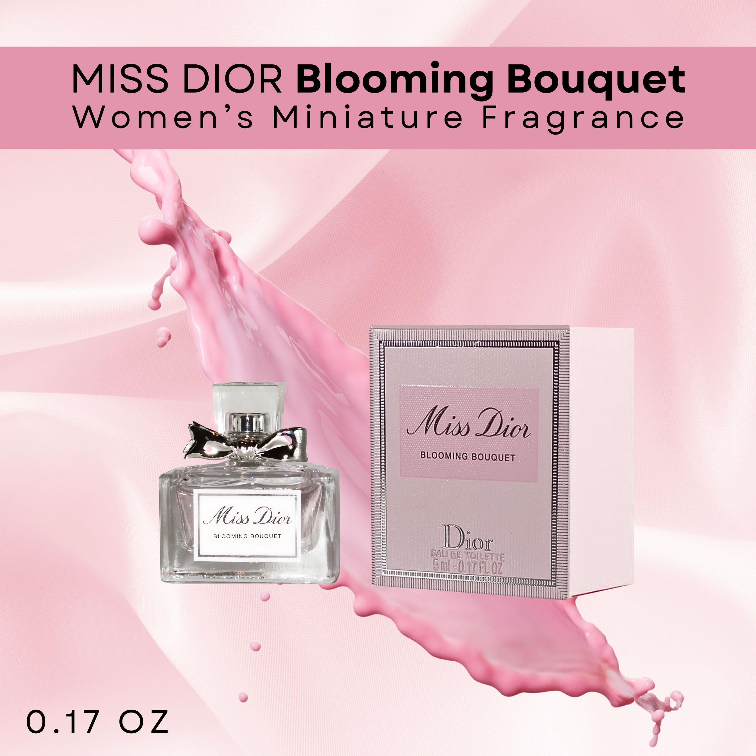 [Mini] Miss Dior Blooming Bouquet By Christian Dior Travel Size For Women EDT 0.17 oz - Thumbnail 2