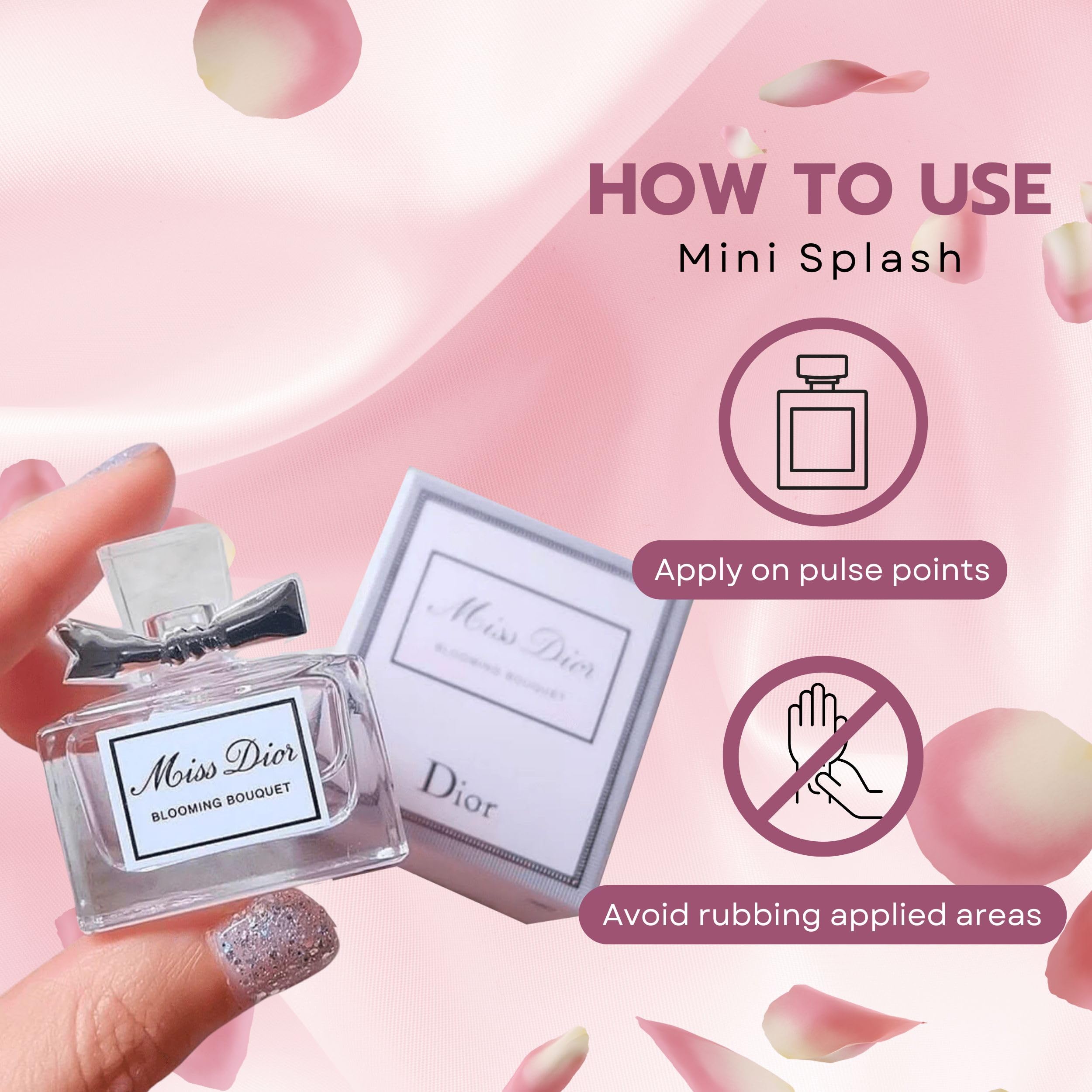 [Mini] Miss Dior Blooming Bouquet By Christian Dior Travel Size For Women EDT 0.17 oz - Thumbnail 3